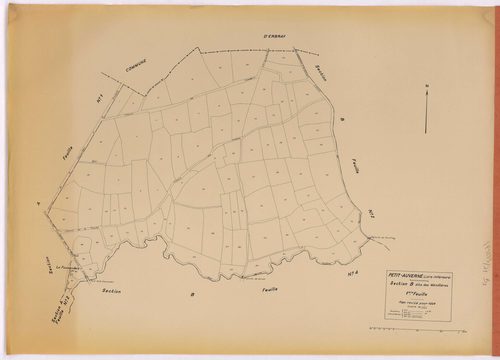 Petit-Auverné - Section B1 Ménillières (section des) ; 1-91
