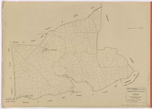 Petit-Auverné - Section B2 Ménillières (section des) ; 92-288