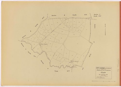 Petit-Auverné - Section B3 Ménillières (section des) ; 289-352
