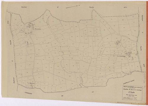 Petit-Auverné - Section D2 Carantage (section de La) ; 213-448