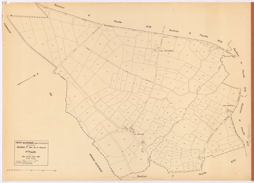 Petit-Auverné - Section F1 Sauzaie (section de La) ; 1-224