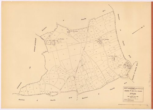 Petit-Auverné - Section F2 Sauzaie (section de La) ; 225-429
