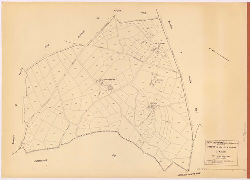 Petit-Auverné - Section G3 Cantraie (section de La) ; 323-508