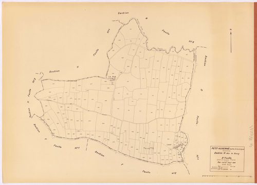 Petit-Auverné - Section H2 Bourg (section du) ; 128-292