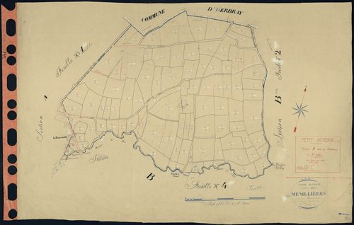 Petit-Auverné - Section B1 Menillières (section des) . 1-91