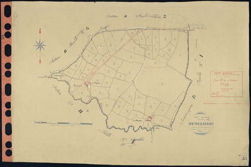 Petit-Auverné - Section B3 Menillières (section des) . 289-352