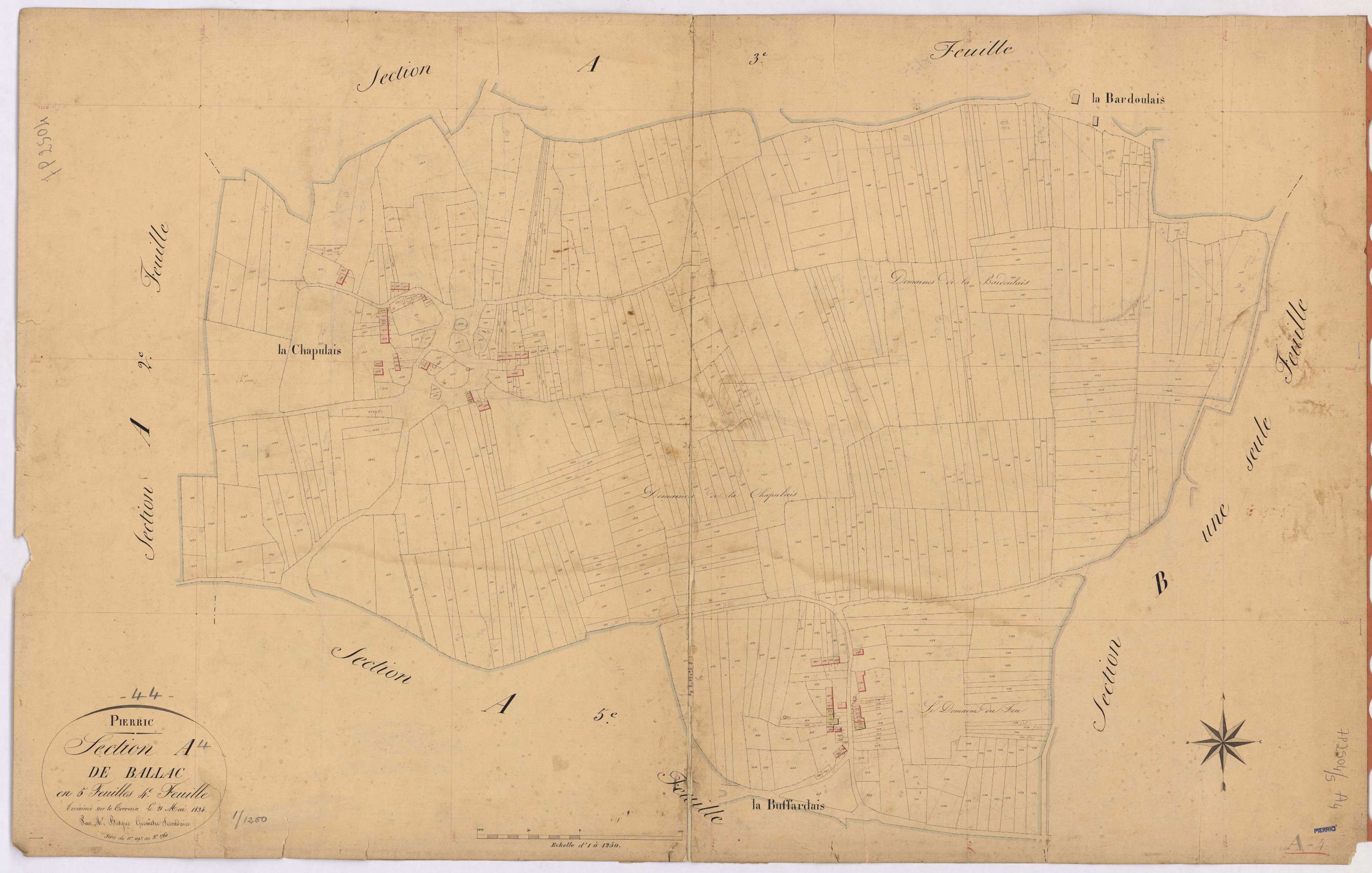 Pierric - Section A4 Ballac (section de) ; 1193-1760