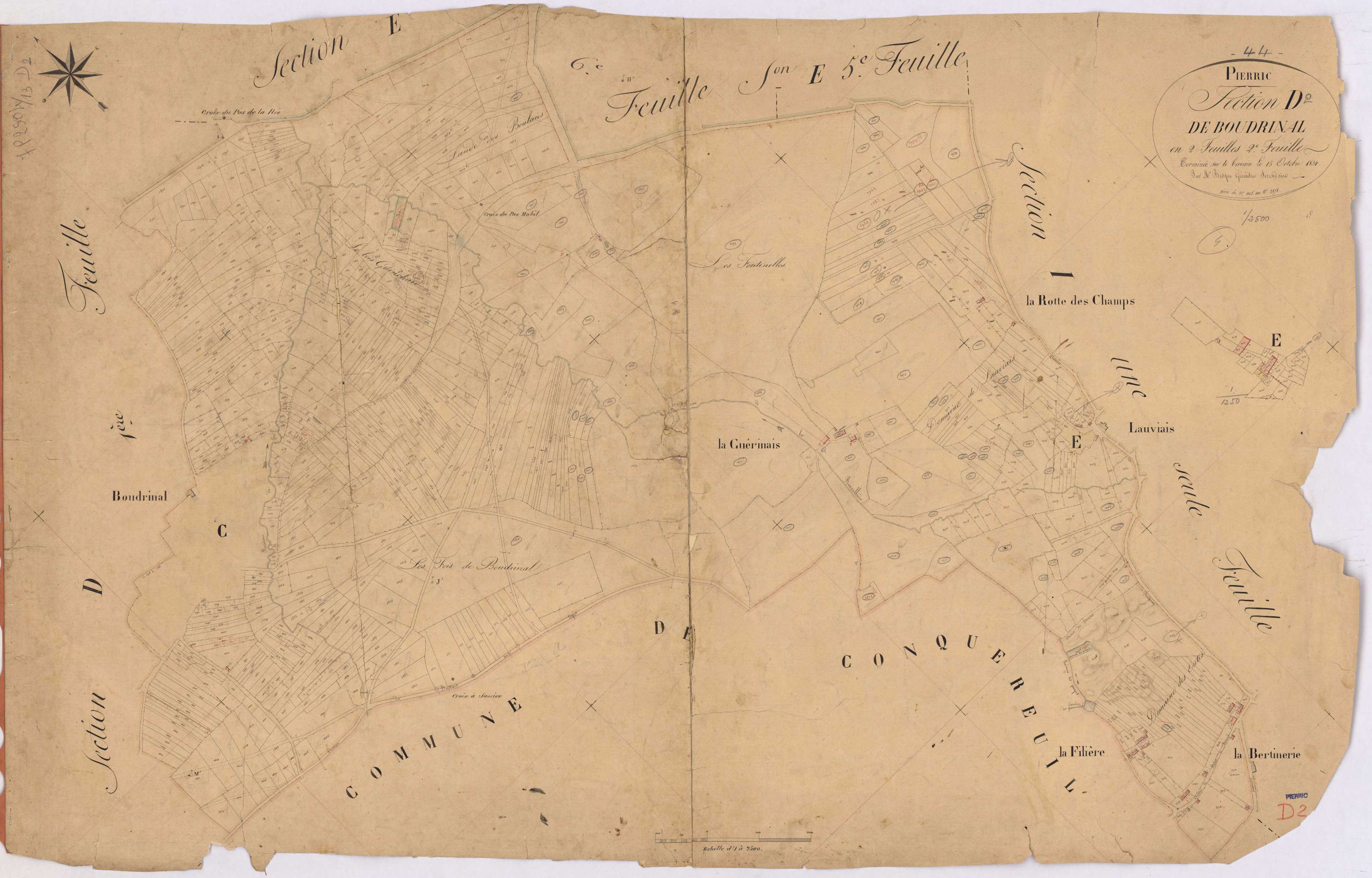 Pierric - Section D2 Boudrinal (section de) ; 1105-2178