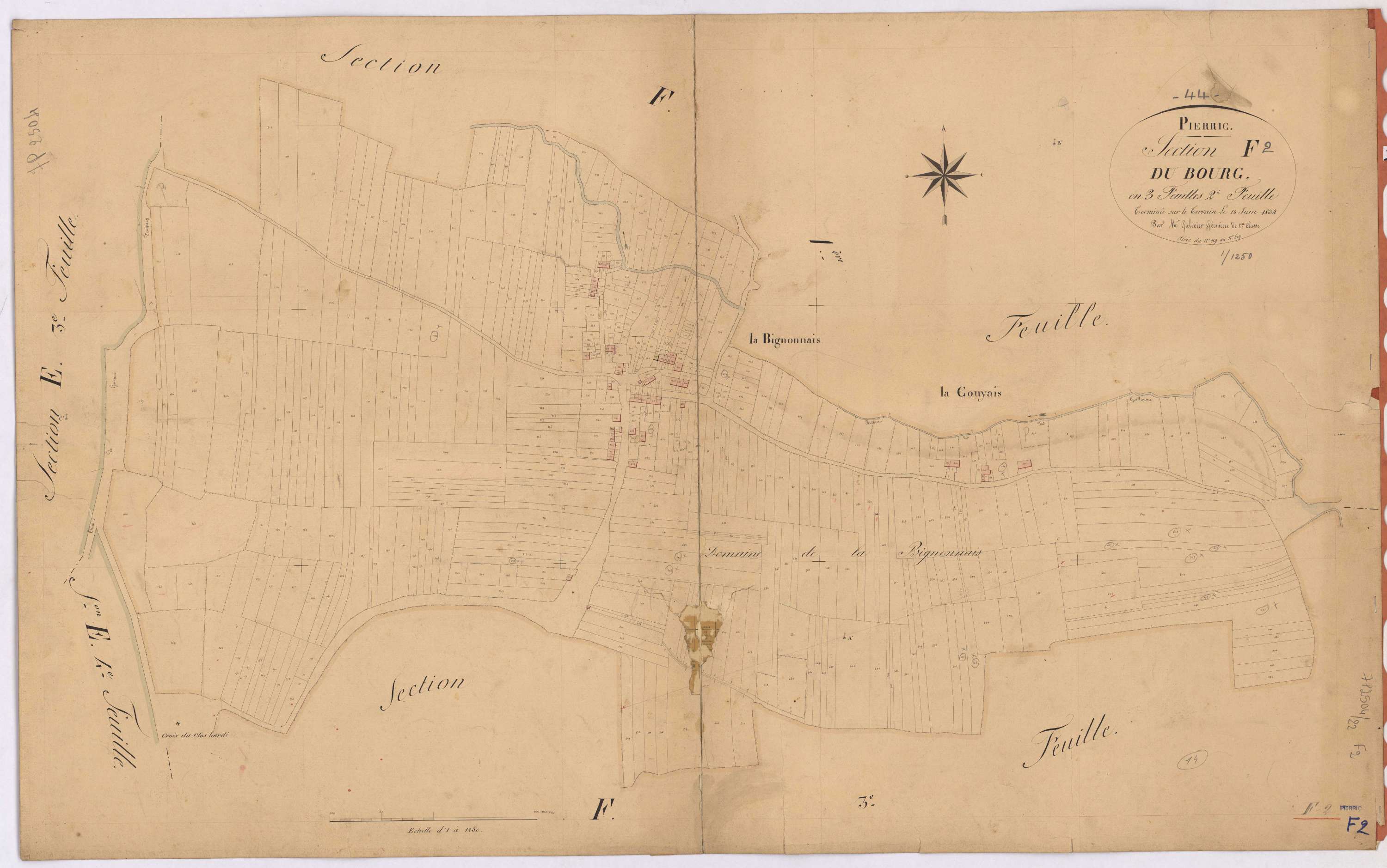 Pierric - Section F2 Bourg (section du) ; 119-619