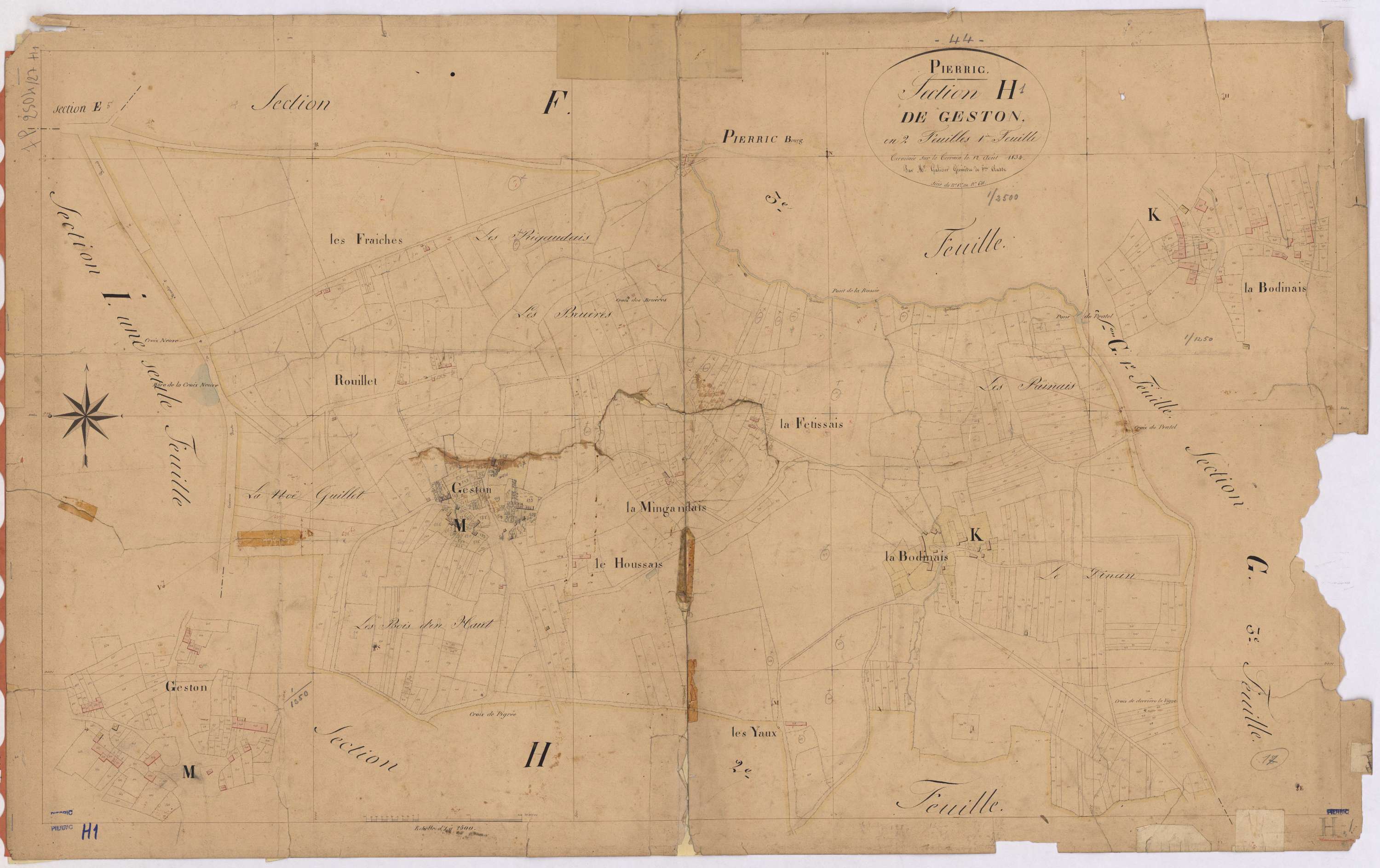 Pierric - Section H1 Geston (section de) ; 1-641