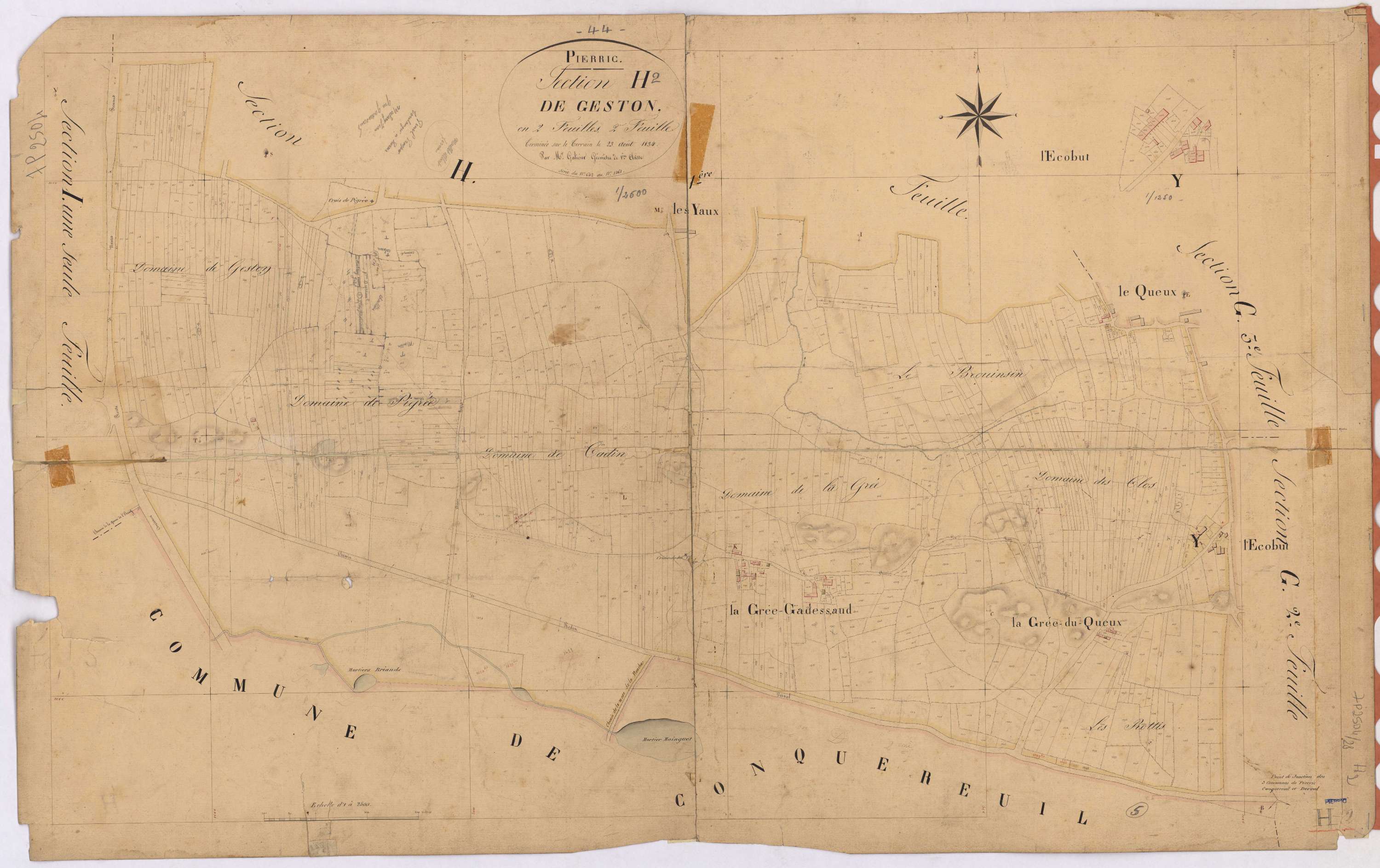 Pierric - Section H2 Geston (section de) ; 642-1461