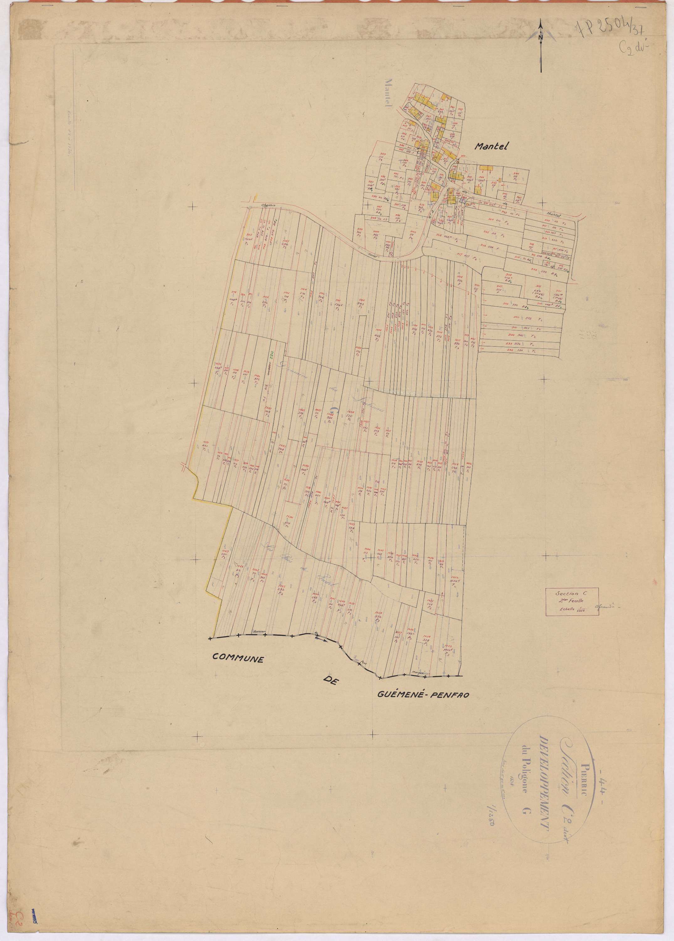Pierric - Section C2 (développement) Mantel (section de) ; 526-1115 ; développement du village de Mantel