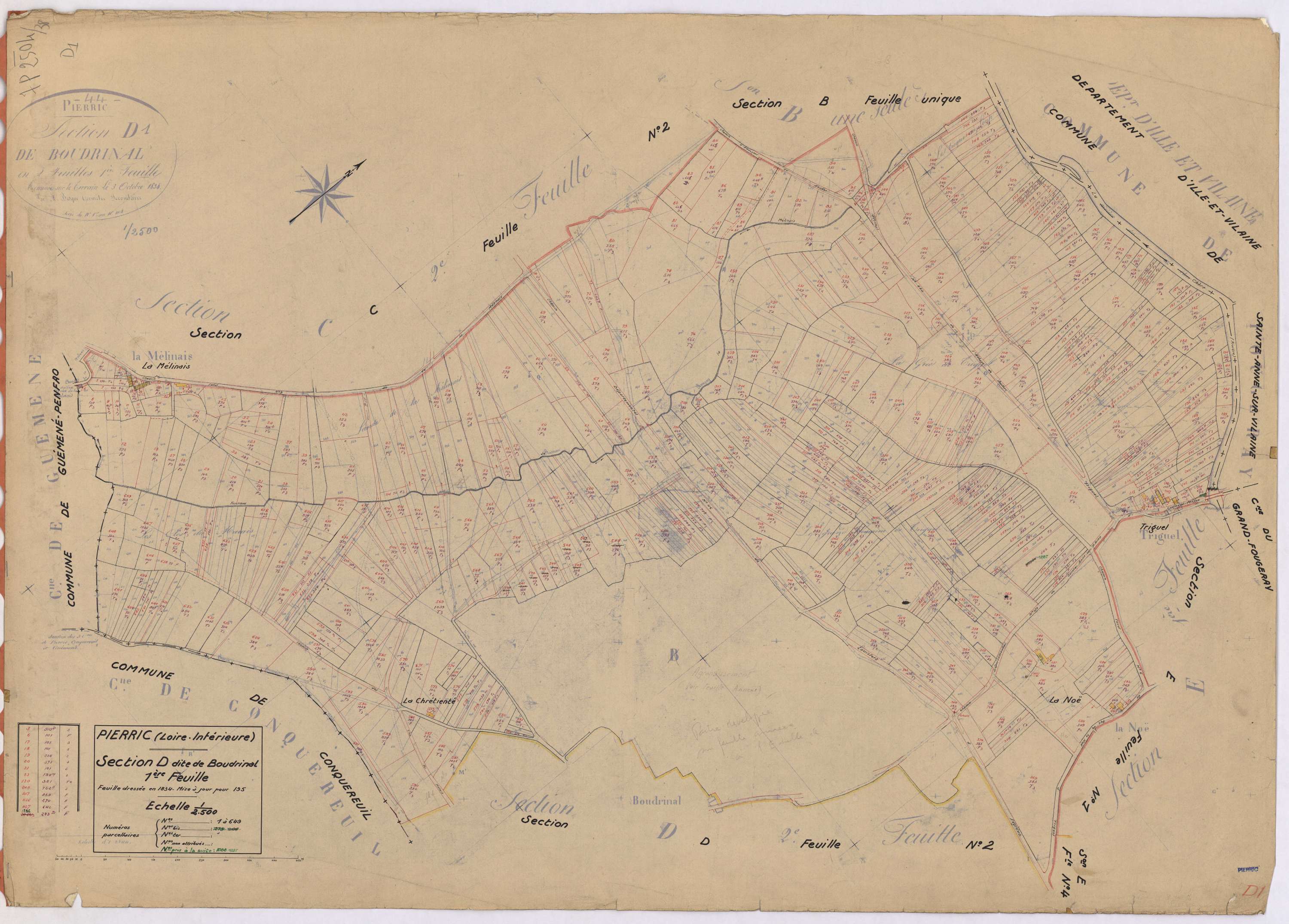 Pierric - Section D1 Boudrinal (section de) ; 1-649