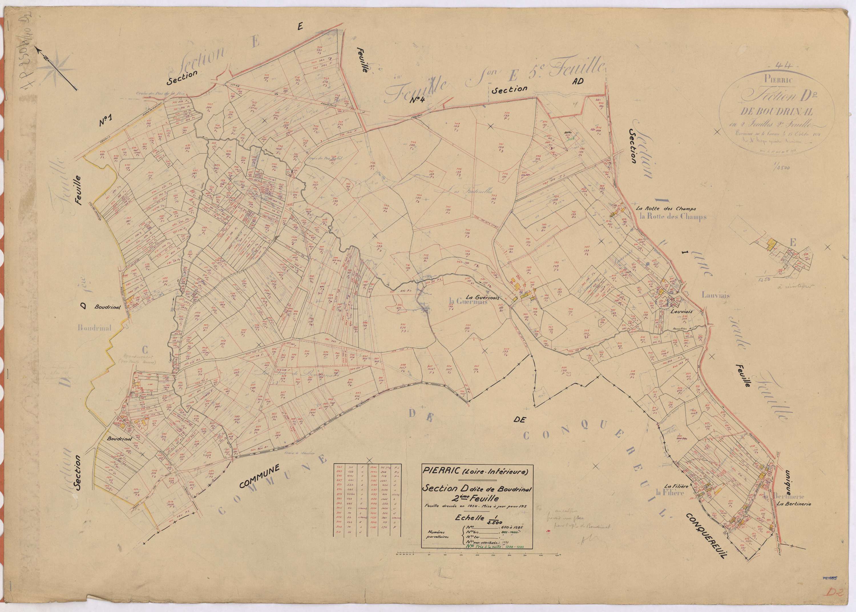 Pierric - Section D2 Boudrinal (section de) ; 650-1285