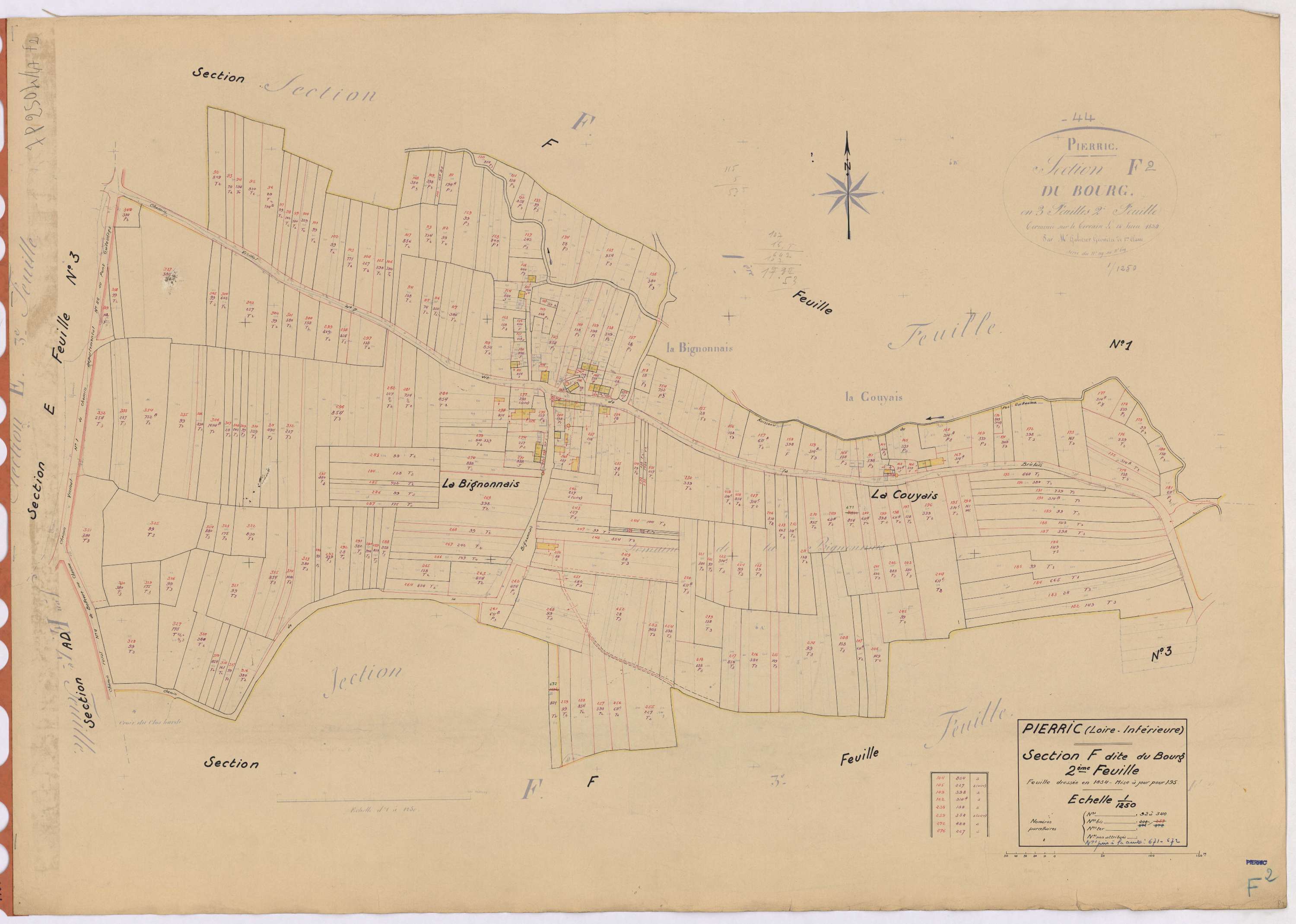 Pierric - Section F2 Bourg (section du) ; 92-340
