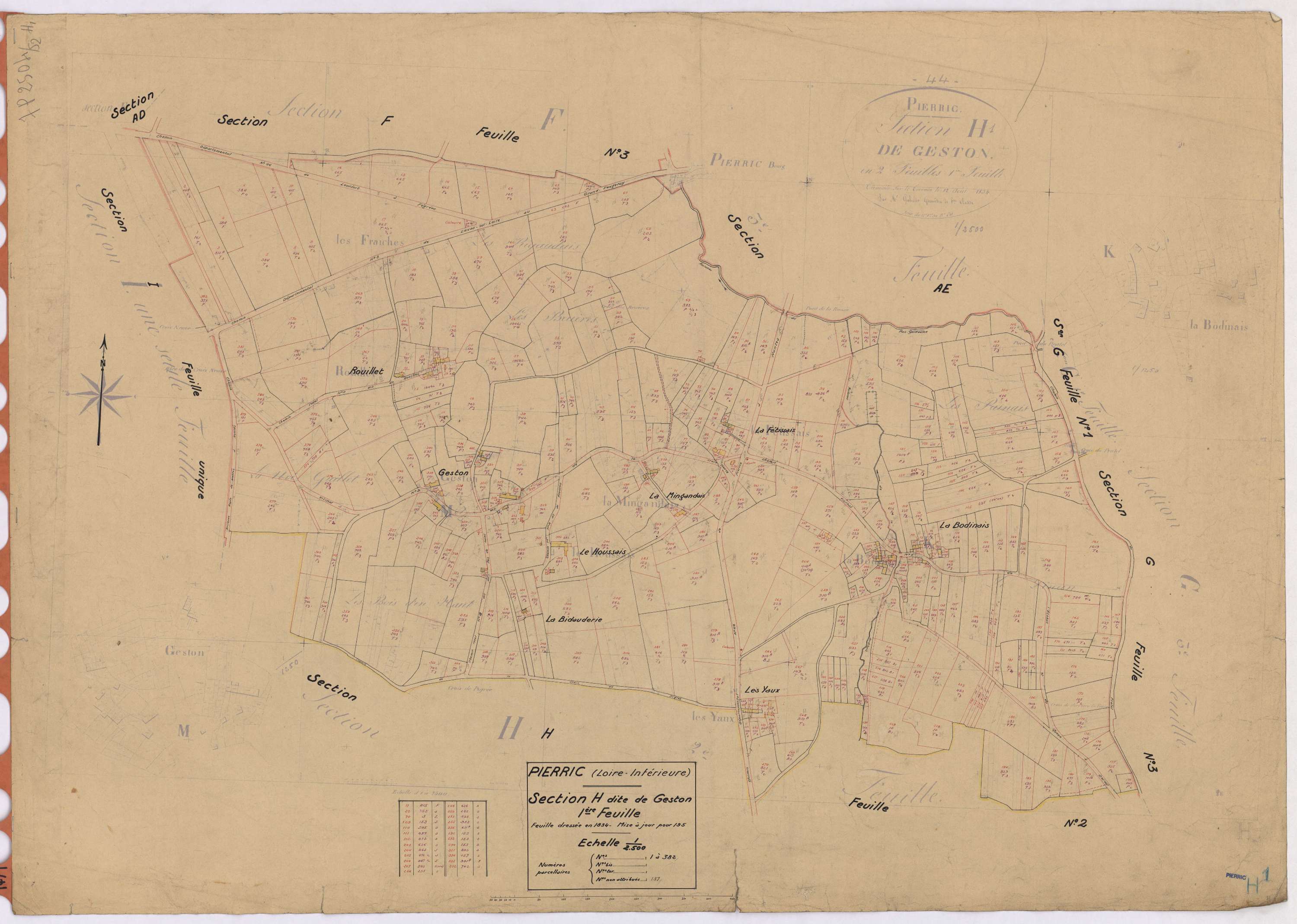 Pierric - Section H1 Geston (section de) ; 1-382
