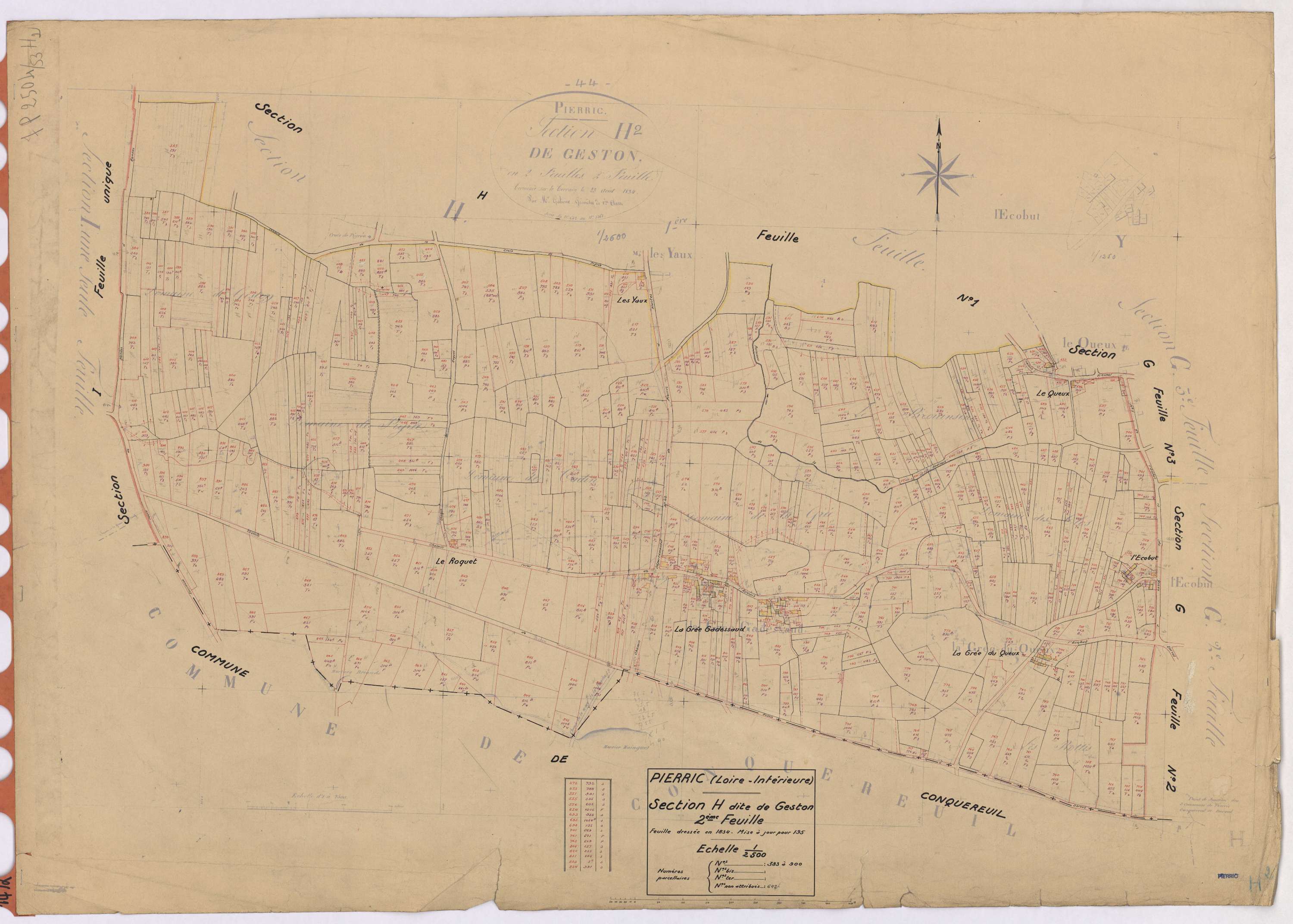 Pierric - Section H2 Geston (section de) ; 383-900
