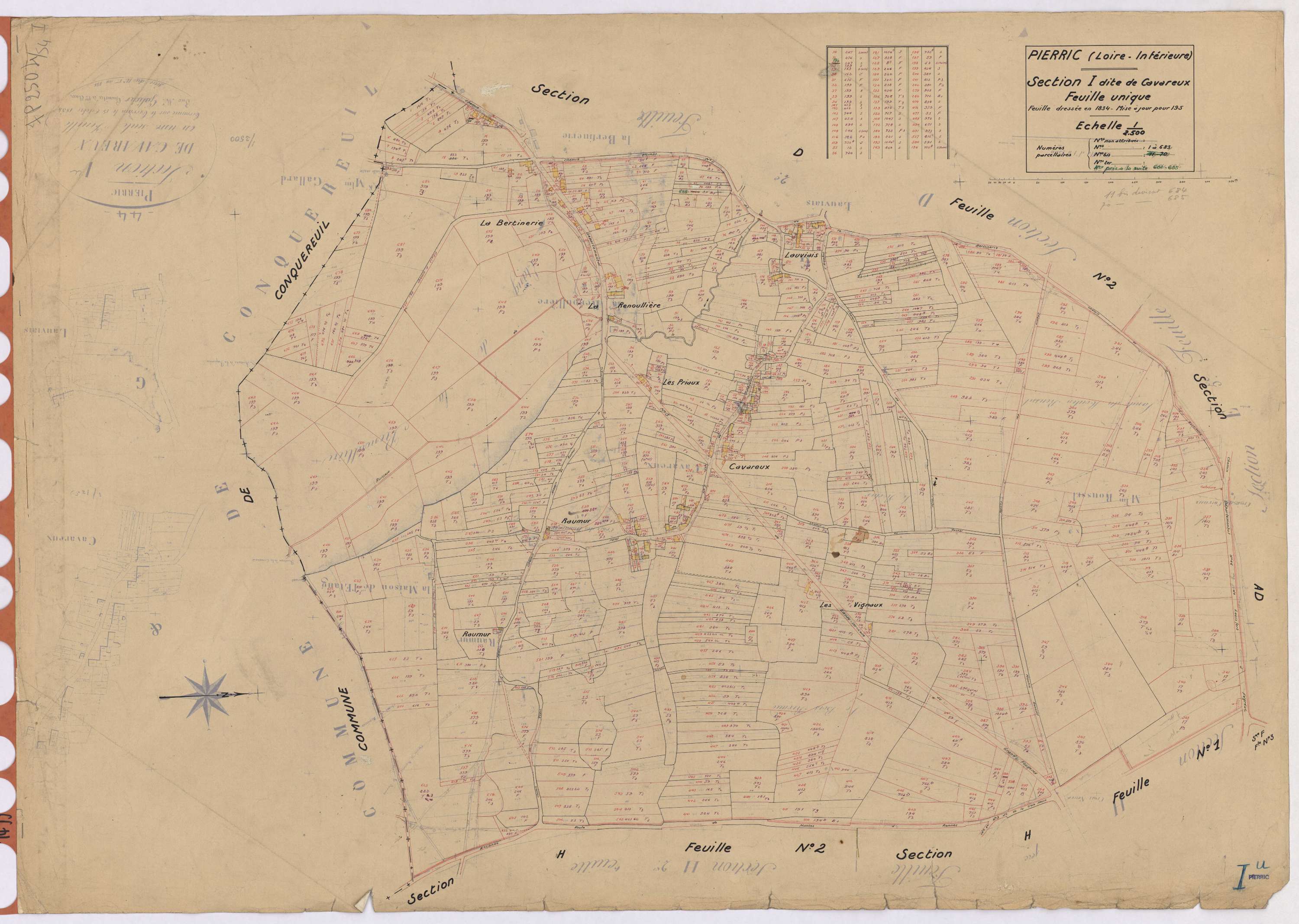 Pierric - Section I Cavareux (section de) ; 1-683