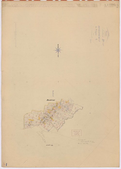 Pierric - Section D2 (développement) Boudrinal (section de) ; 650-1285 ; développement du village de Boudrinal