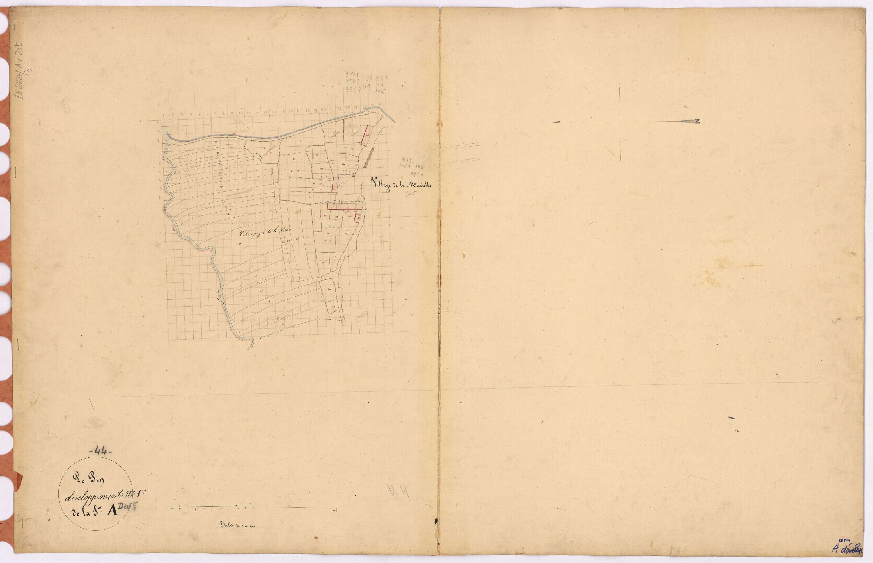 Le Pin - Section A1 (développement) Mariolle (section de La) ; 1-470 ; développement du village de La Mariolle