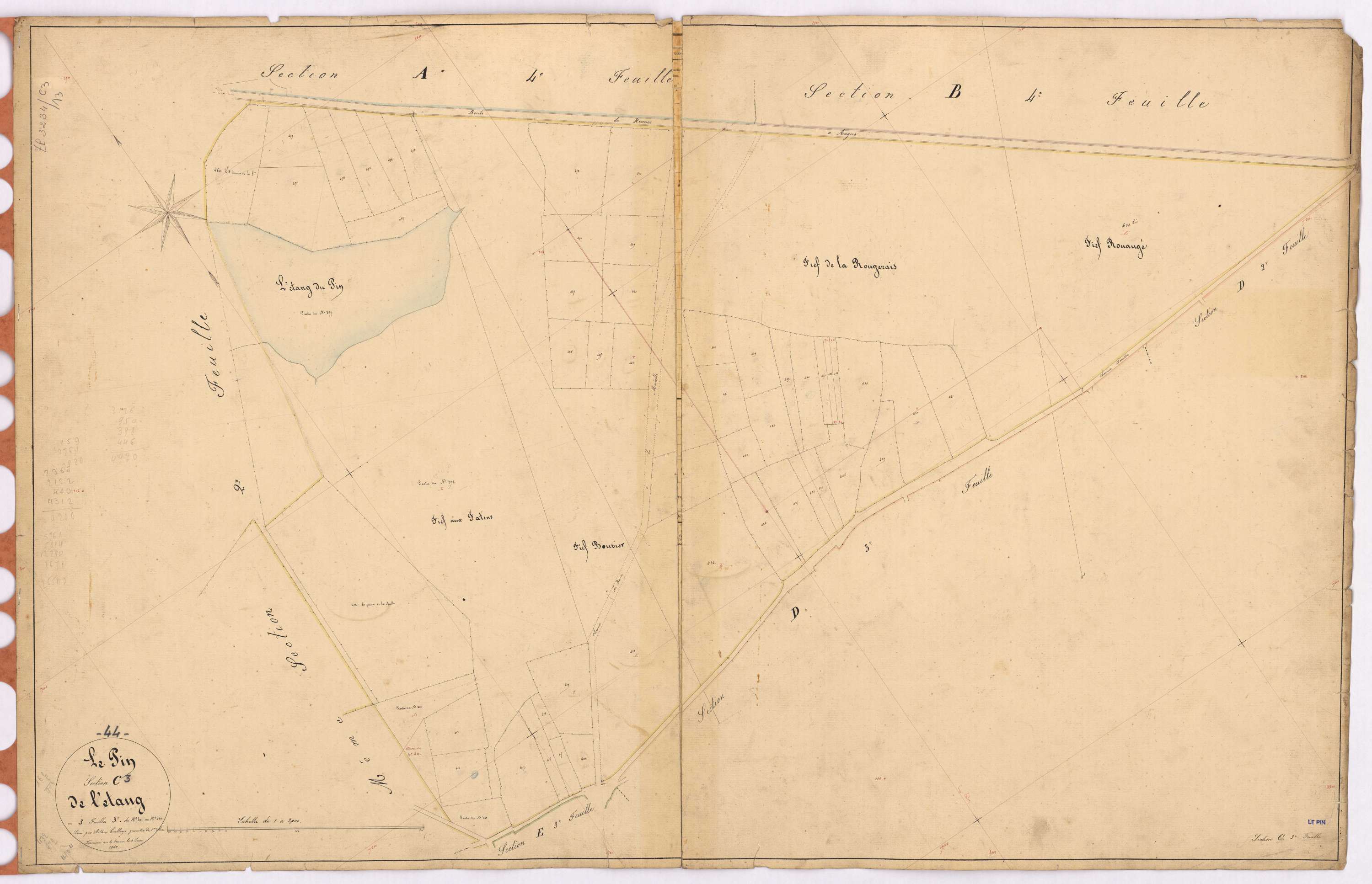 Le Pin - Section C3 Etang (section de l') ; 412-460