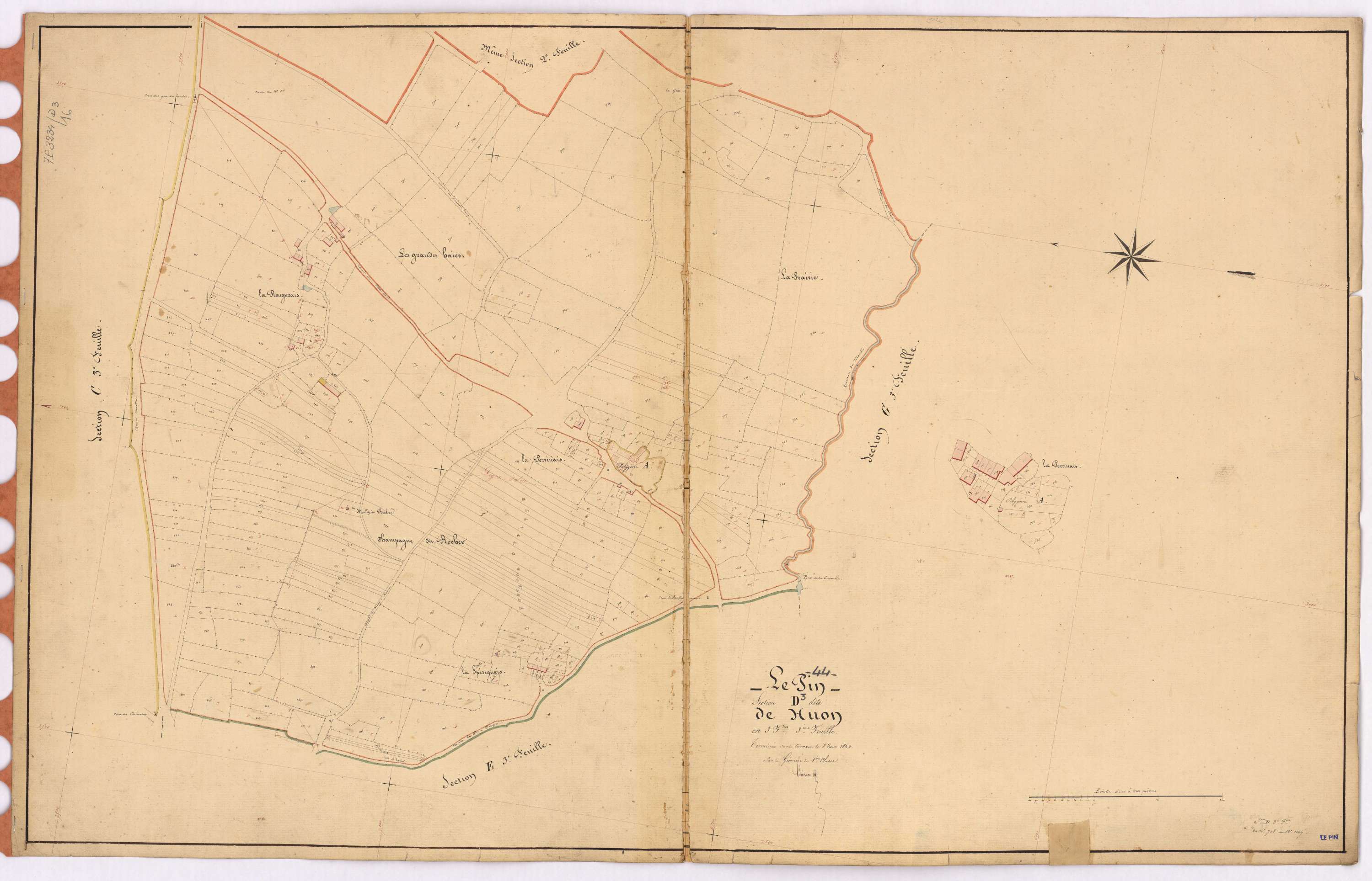 Le Pin - Section D3 Huon (section de) ; 708-1009
