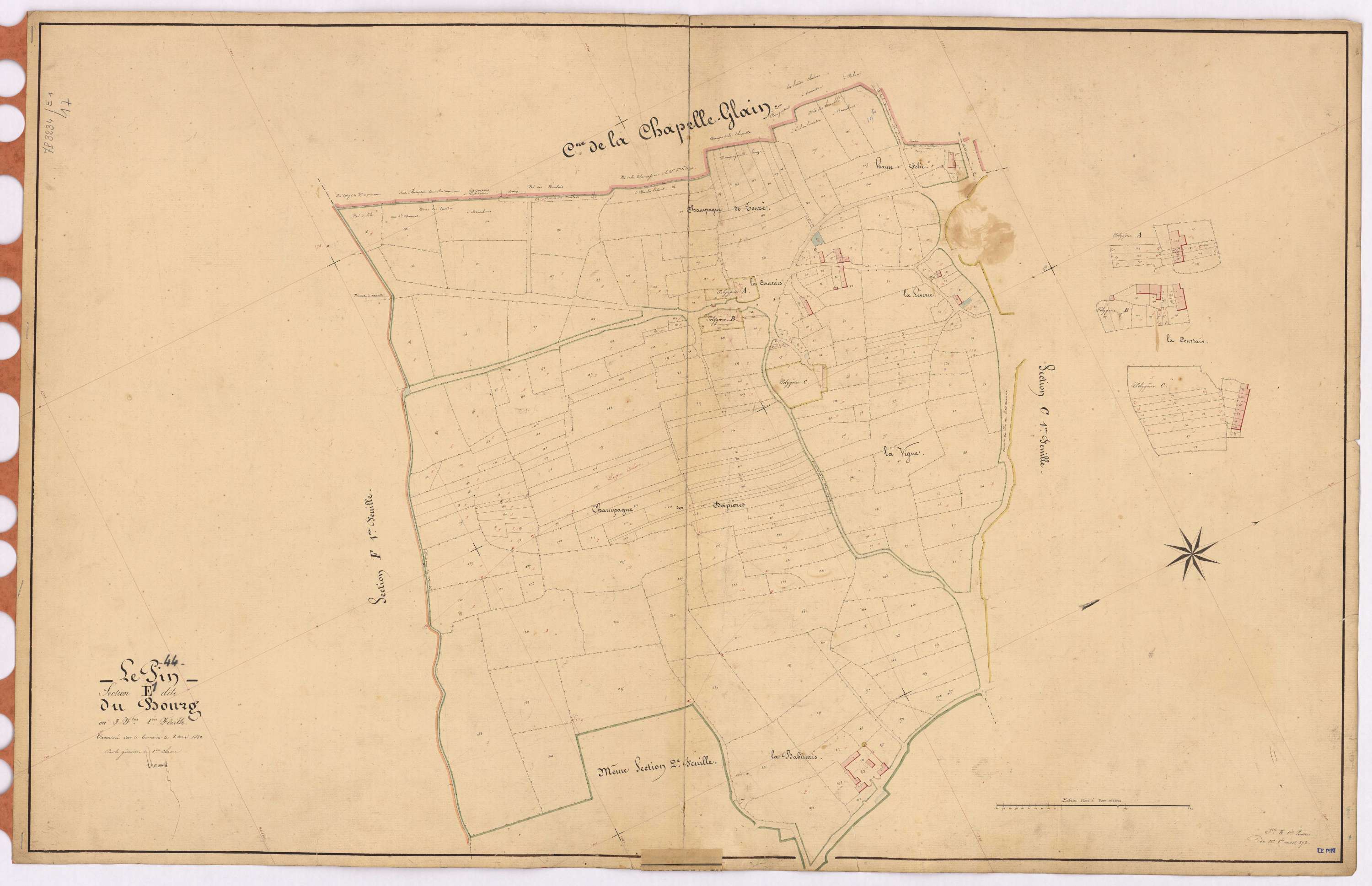 Le Pin - Section E1 Bourg (section du) ; 1-272