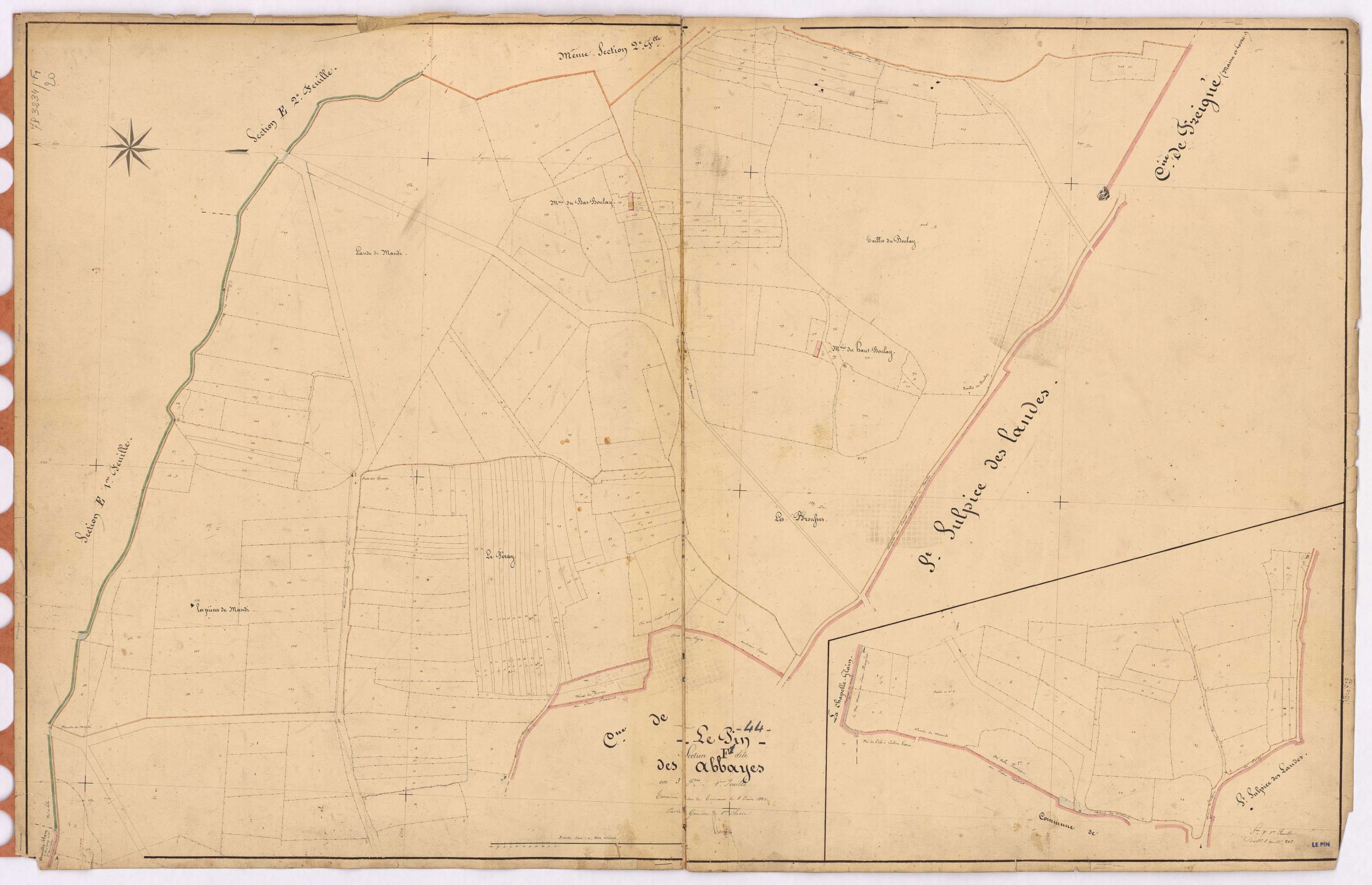 Le Pin - Section F1 Abbayes (section des) ; 1-208