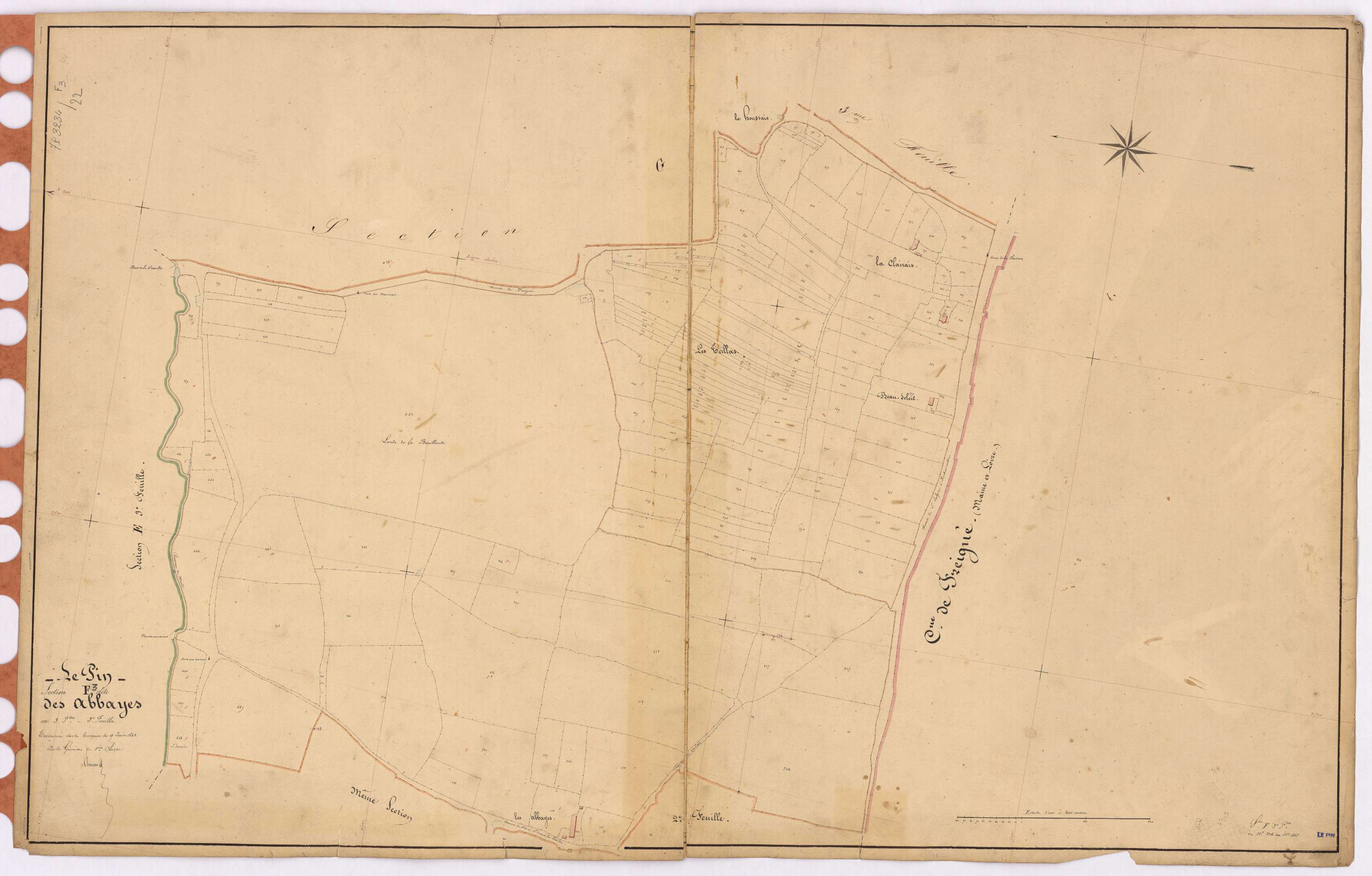 Le Pin - Section F3 Abbayes (section des) ; 324-468
