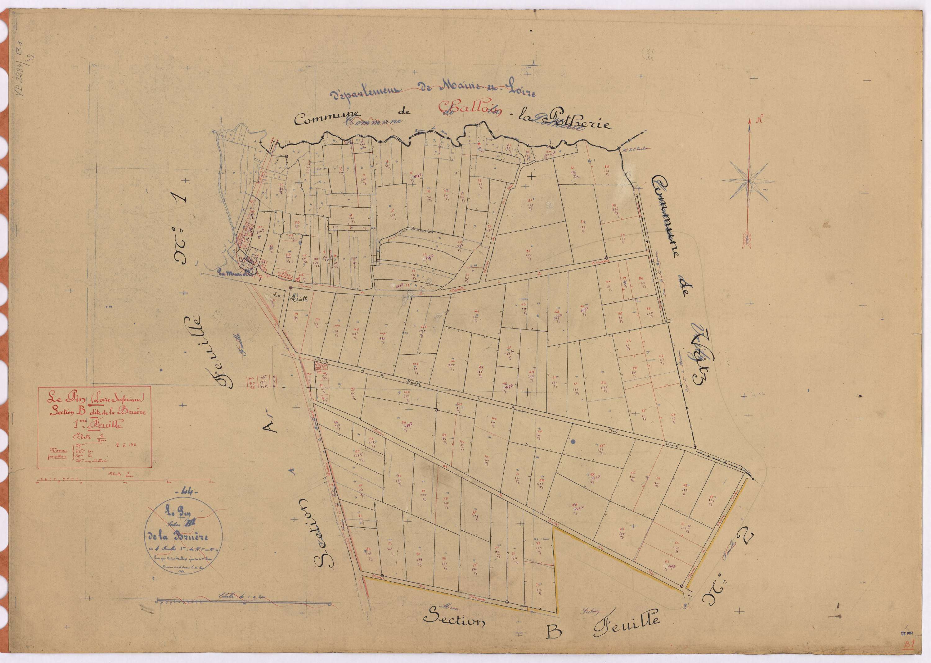 Le Pin - Section B1 Bruère (section de La) ; 1-130