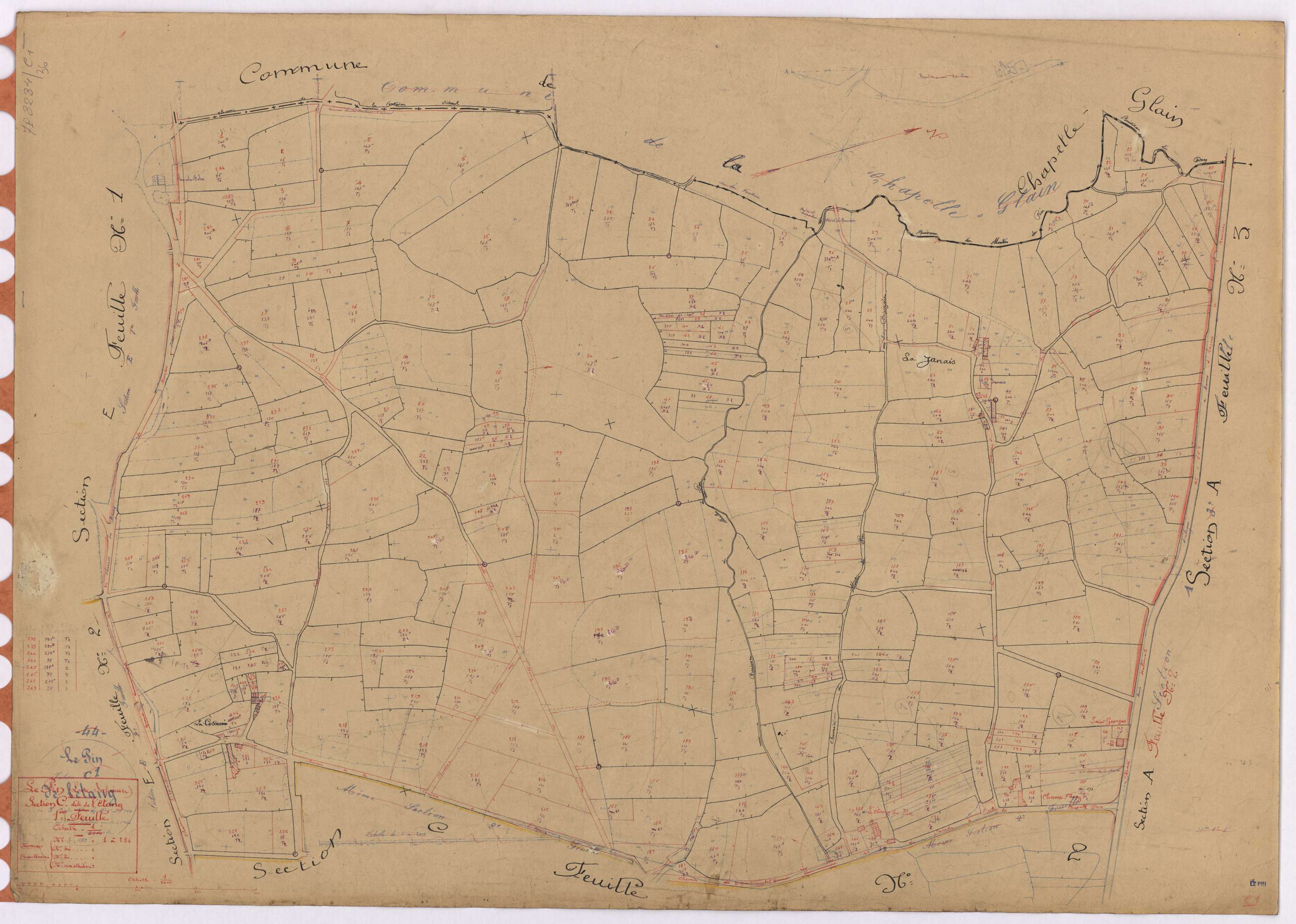 Le Pin - Section C1 Etang (section de l') ; 1-284