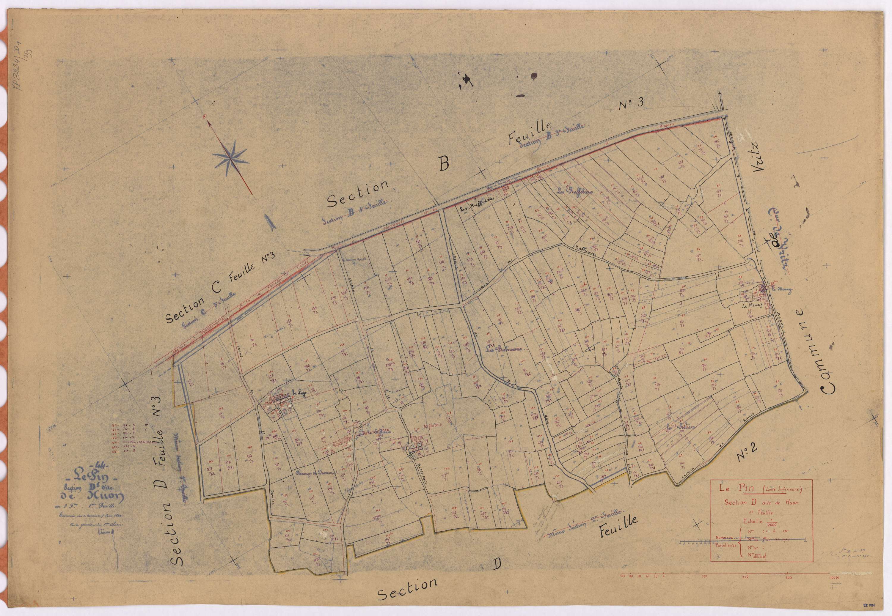 Le Pin - Section D1 Huon (section de) ; 1-191