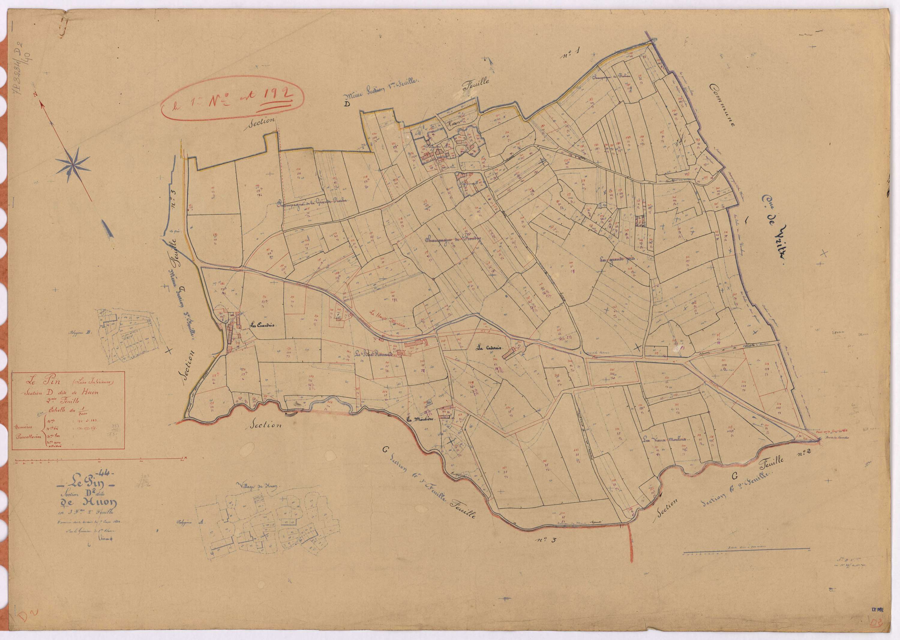 Le Pin - Section D2 Huon (section de) ; 192-383
