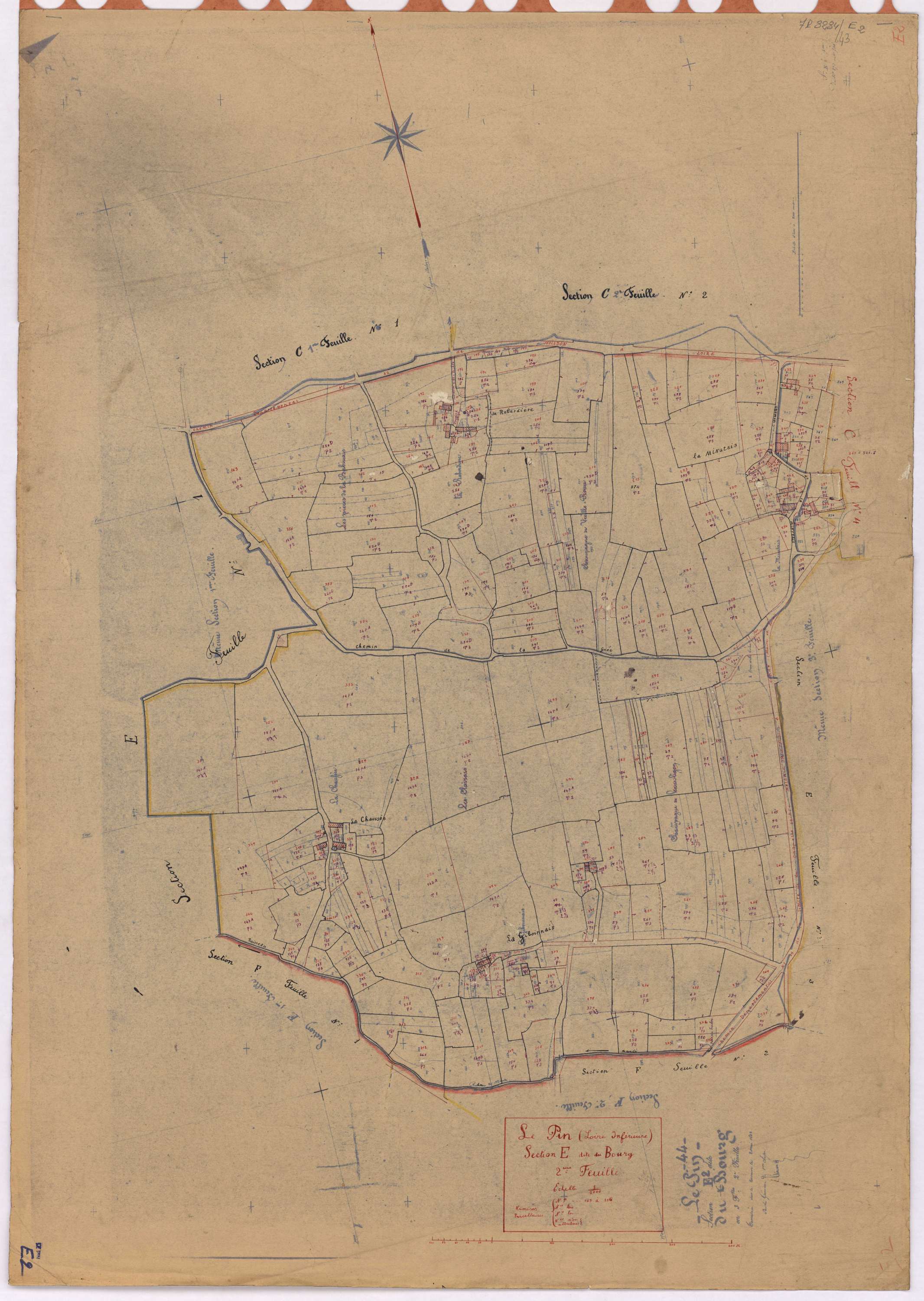 Le Pin - Section E2 Bourg (section du) ; 169-356