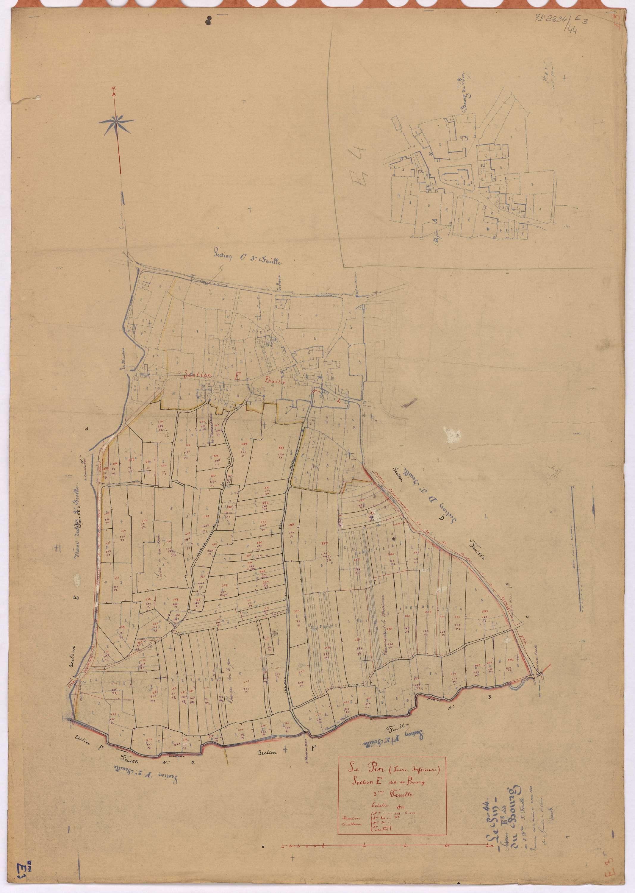 Le Pin - Section E3 Bourg (section du) ; 357-446