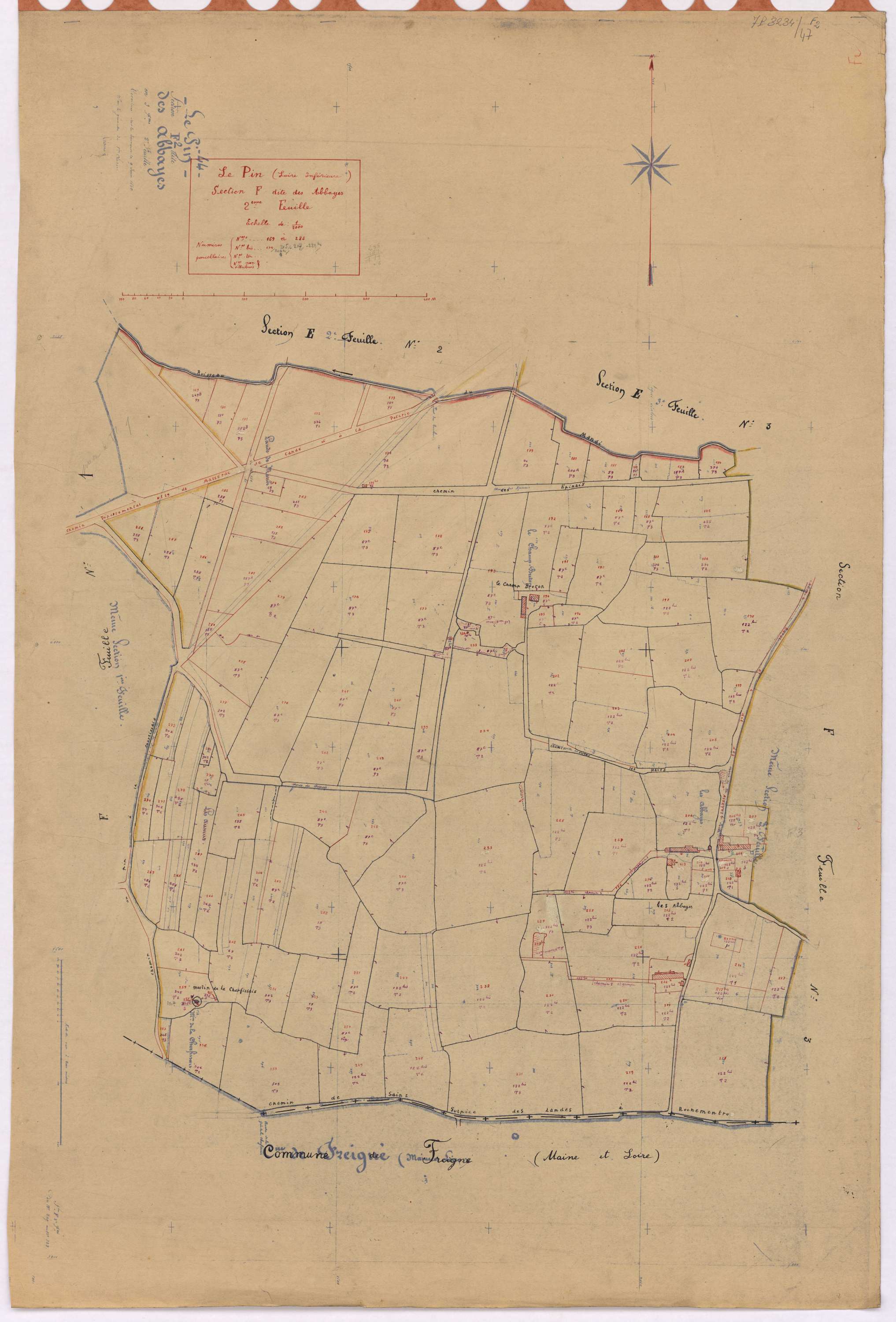 Le Pin - Section F2 Abbayes (section des) ; 169-288