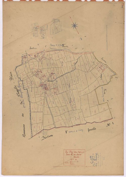 Le Pin - Section E1 Bourg (section du) ; 1-168