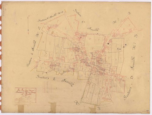 Le Pin - Section E4 Bourg (section du) ; 447-653