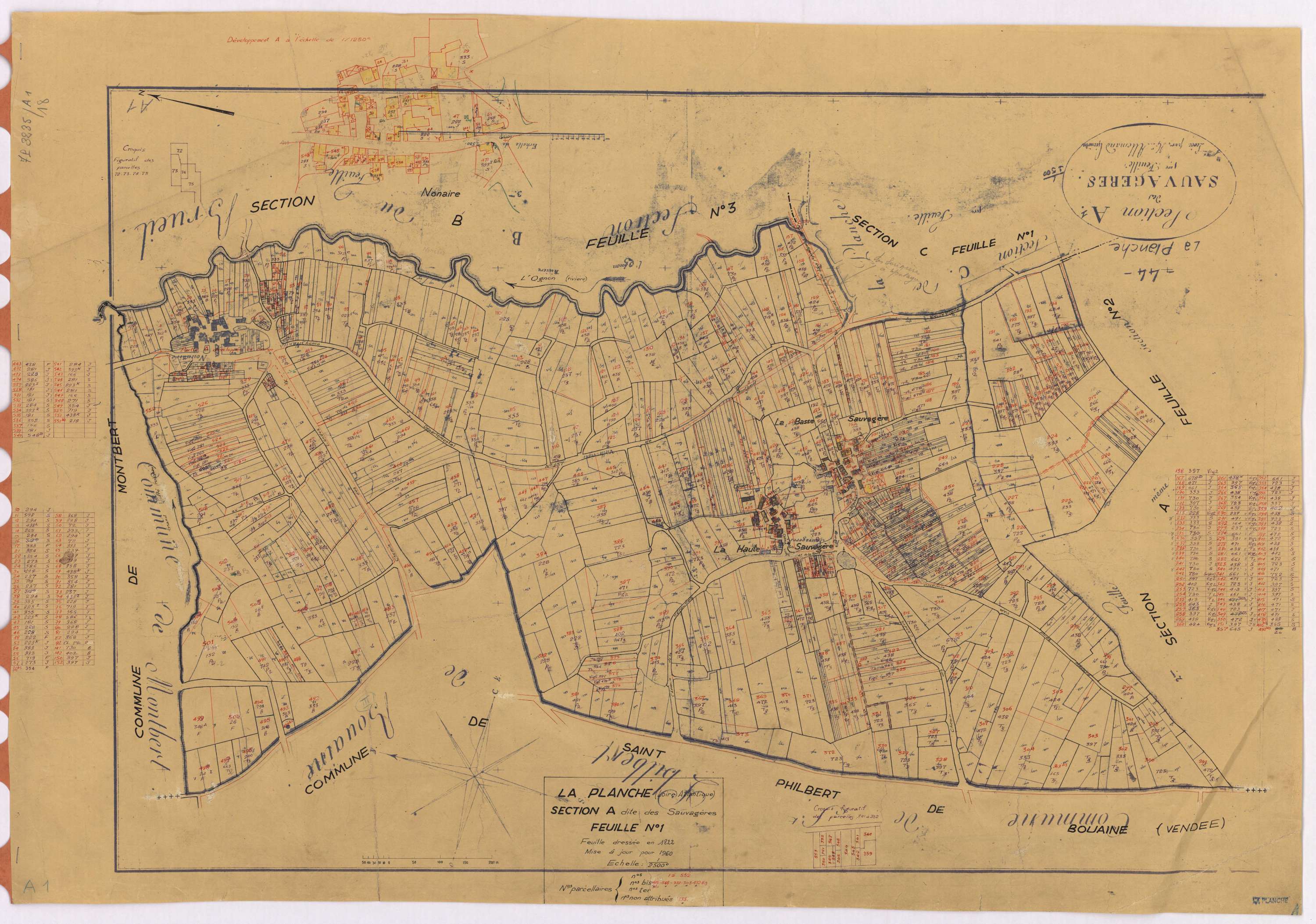 La Planche - Section A1 Sauvagères (section des) ; 1-552