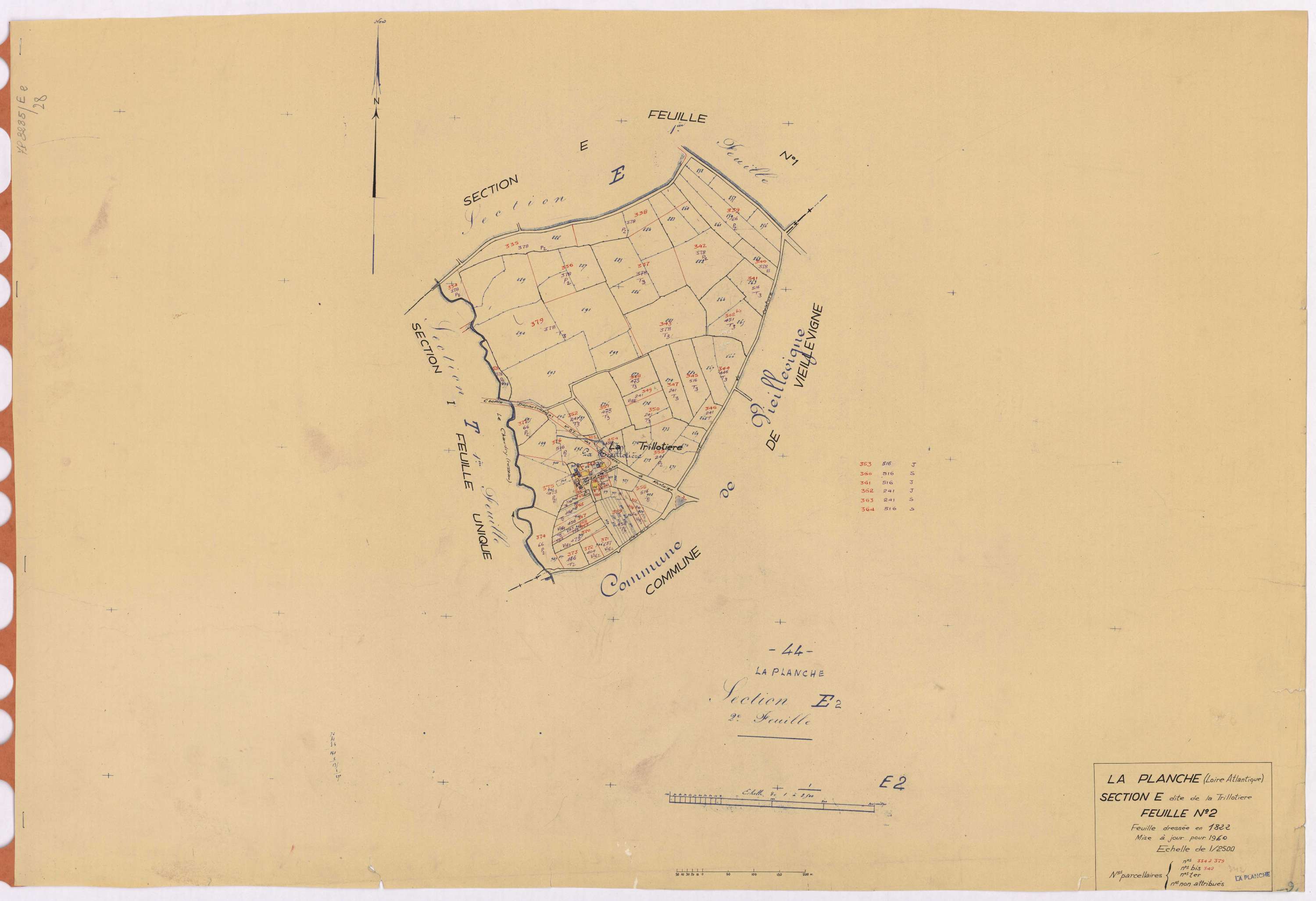 La Planche - Section E2 Trillotière (section de La) ; 334-379
