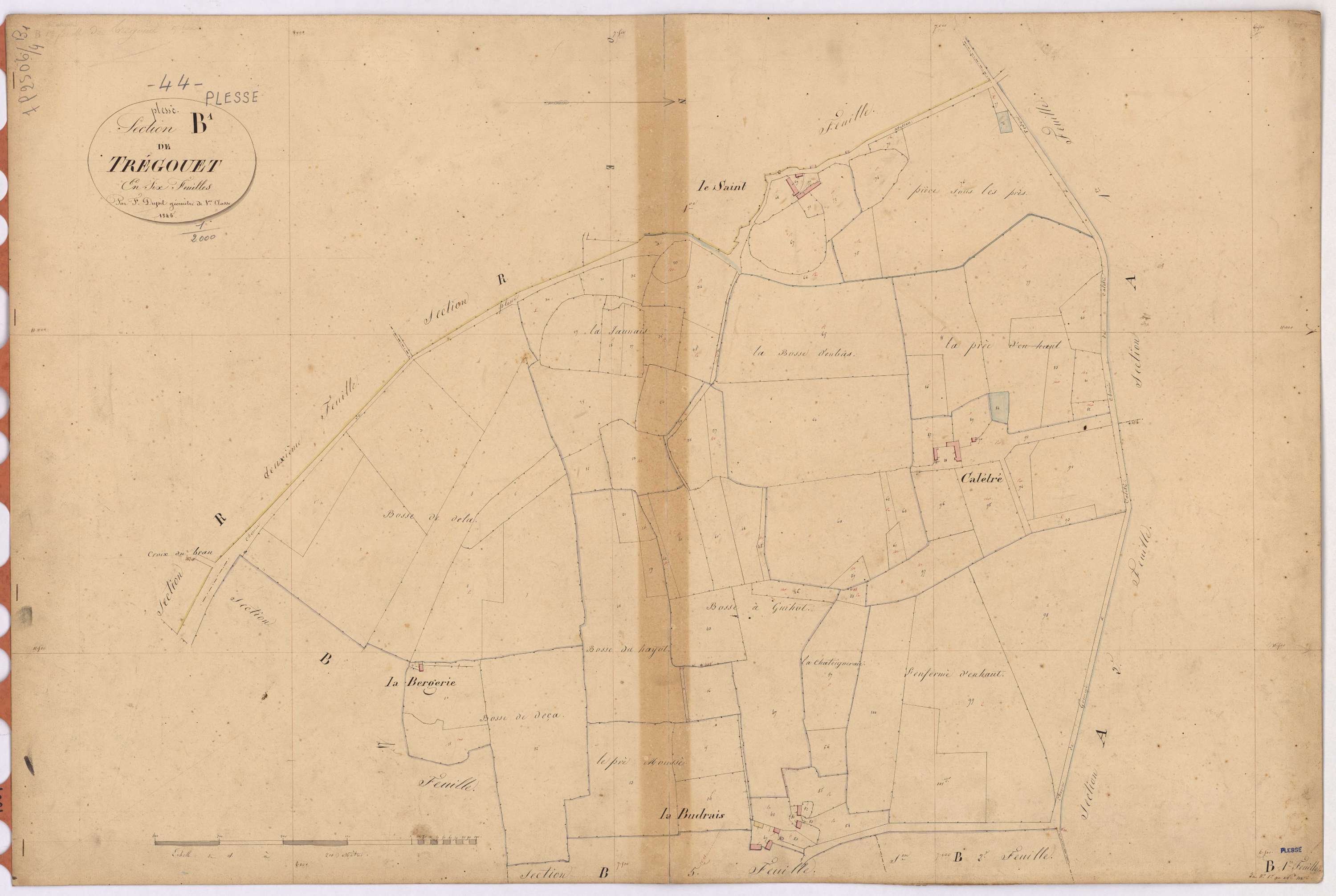 Plessé - Section B1 Trégouet (section de) ; 1-101