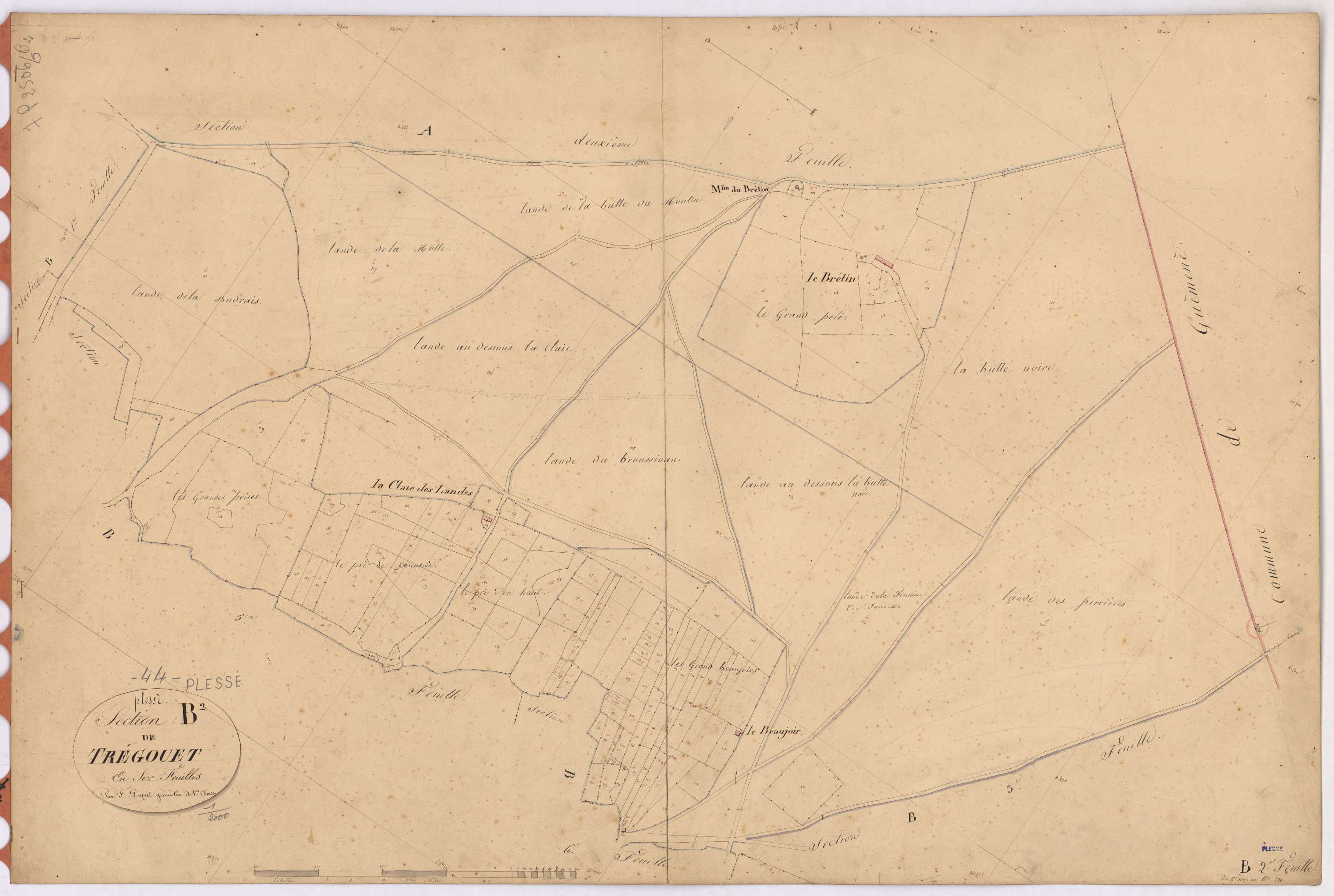 Plessé - Section B2 Trégouet (section de) ; 102-231