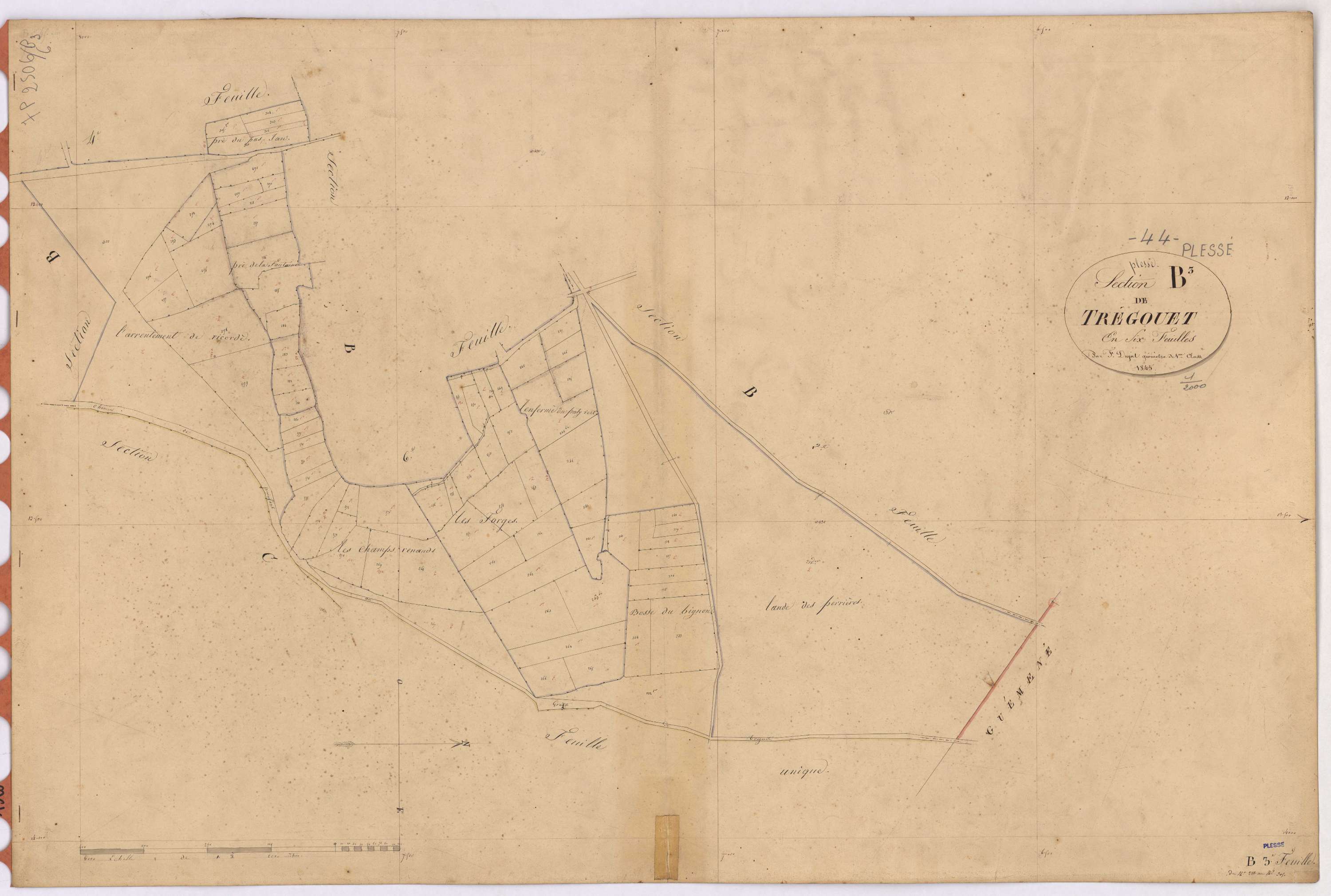 Plessé - Section B3 Trégouet (section de) ; 231-305