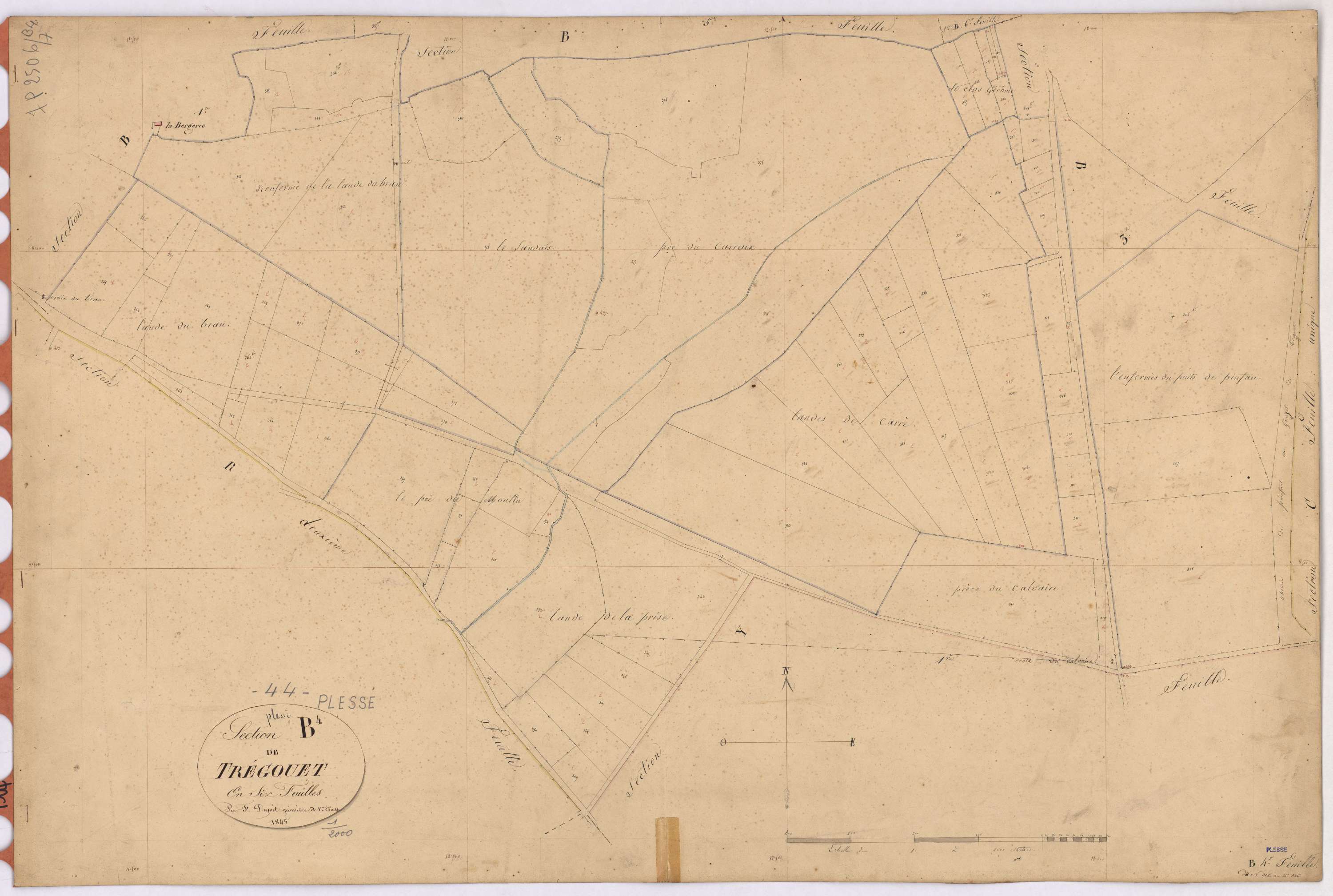 Plessé - Section B4 Trégouet (section de) ; 306-386