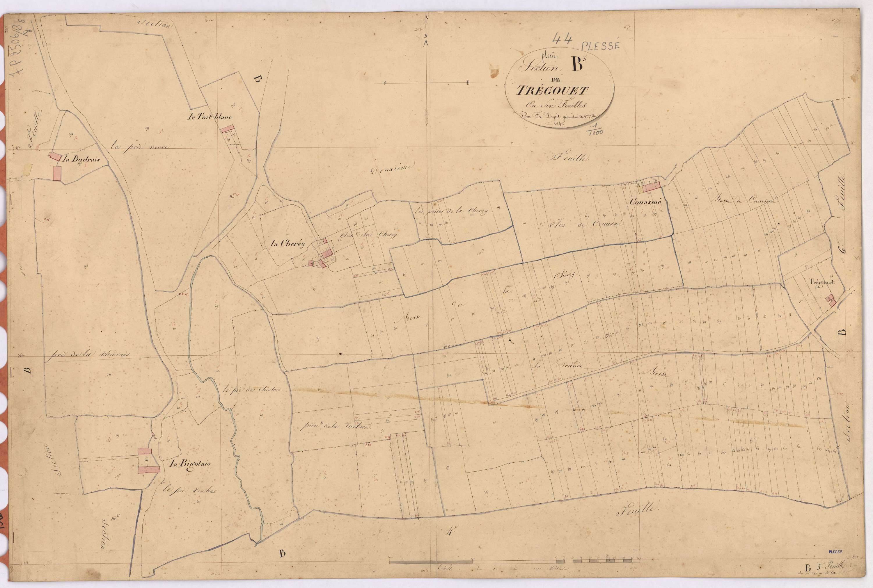 Plessé - Section B5 Trégouet (section de) ; 387-625