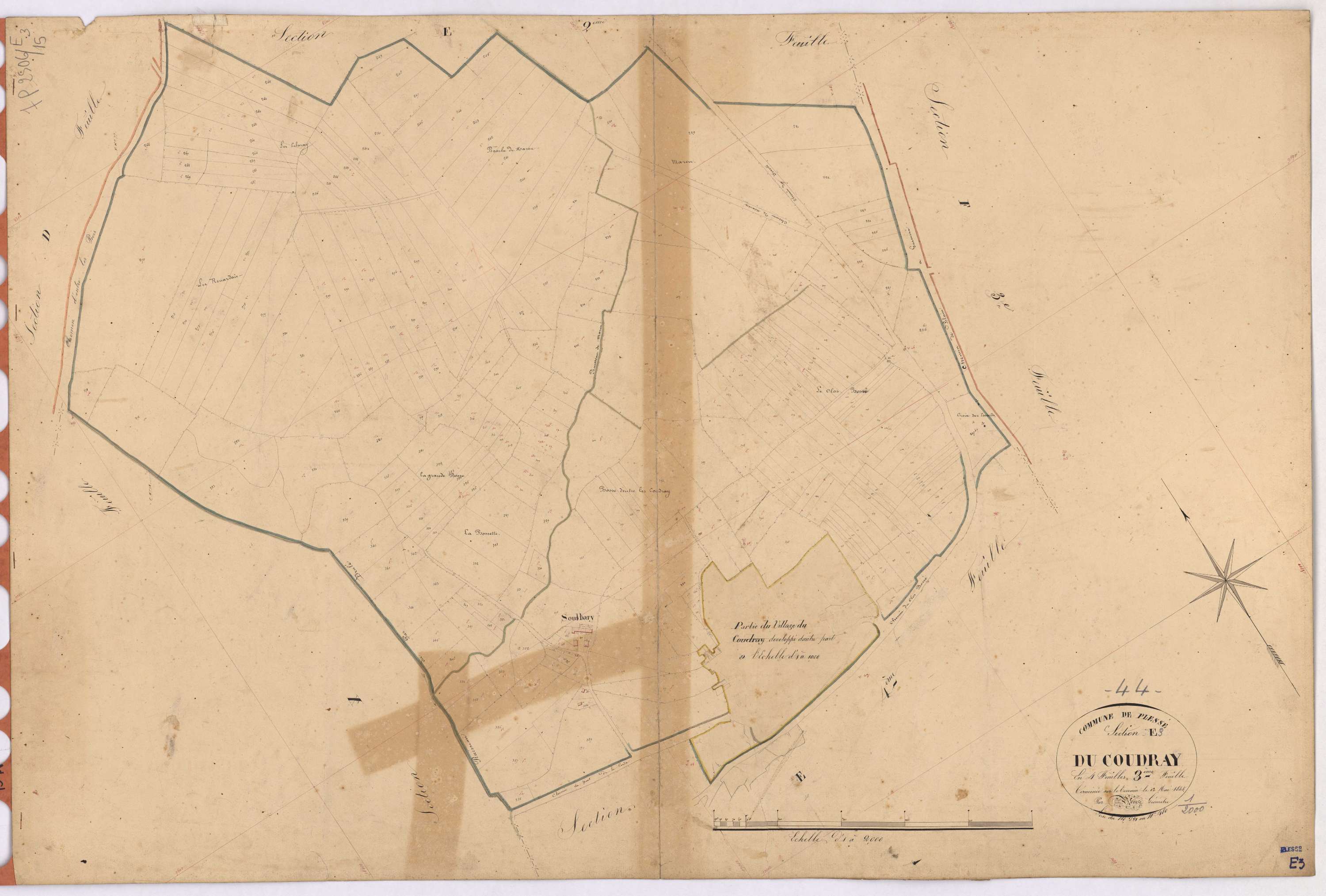 Plessé - Section E3 Coudray (section du) ; 221-480