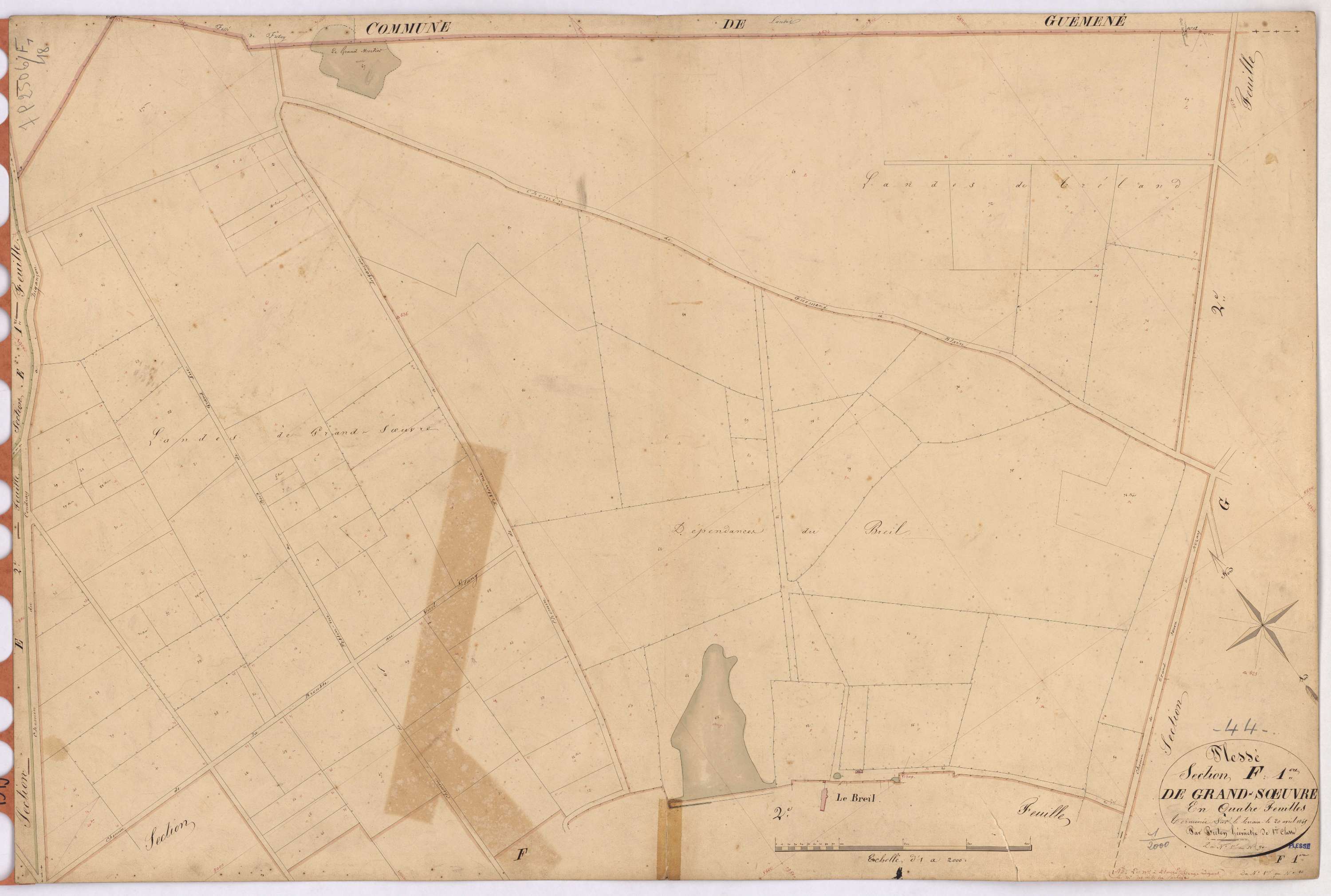 Plessé - Section F1 Grand-Soeuvre (section de) ; 1-90