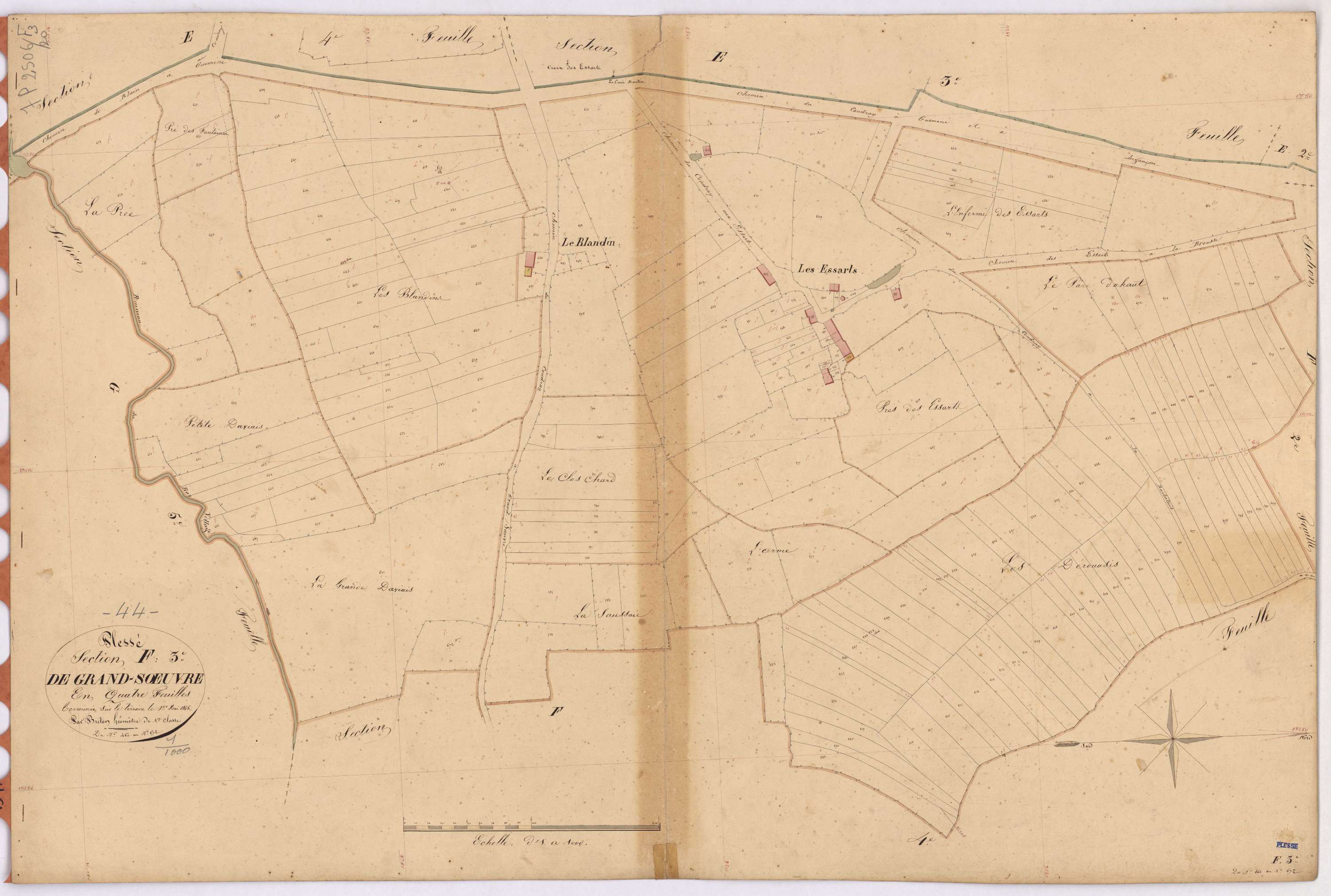 Plessé - Section F3 Grand-Soeuvre (section de) ; 460-672