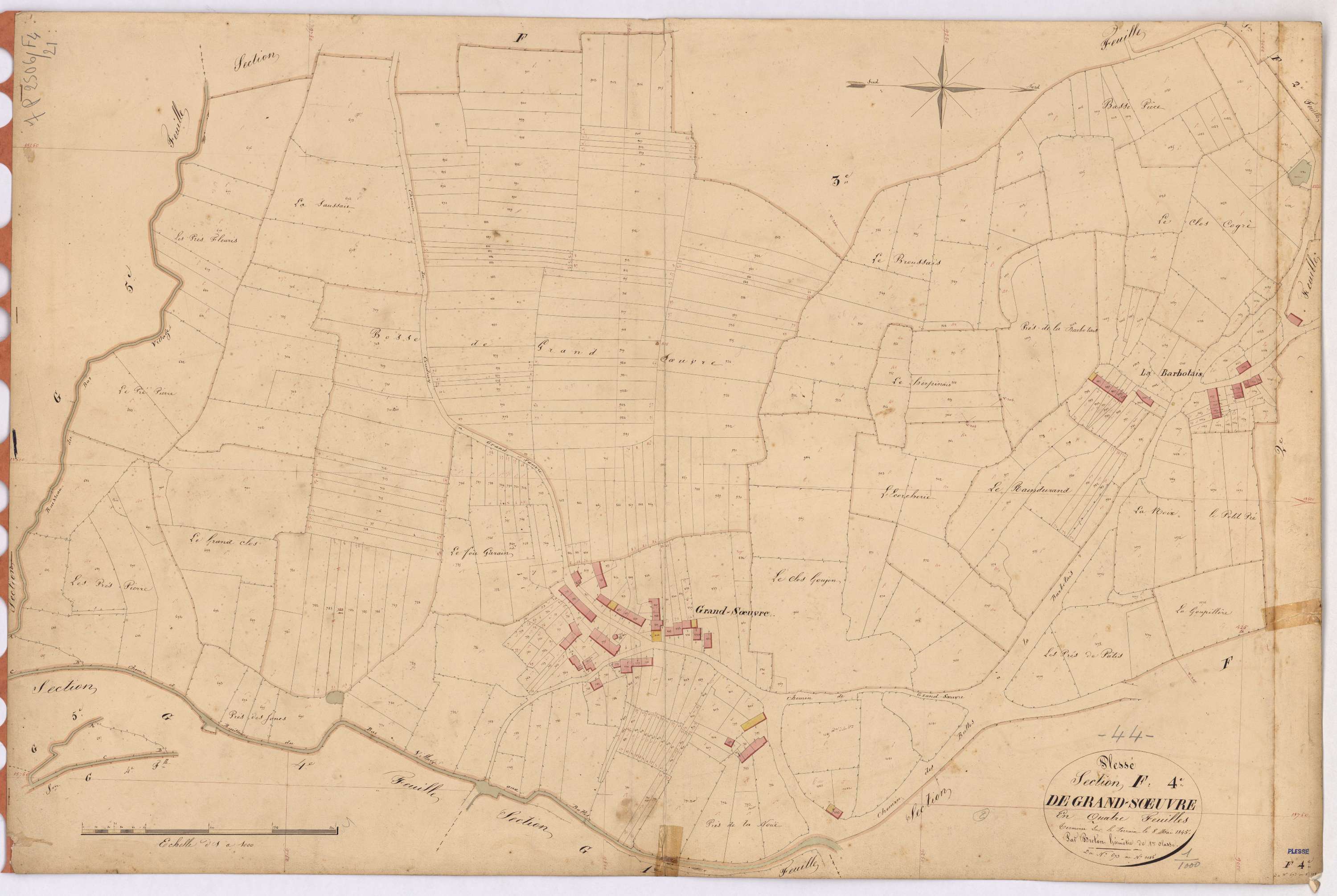 Plessé - Section F4 Grand-Soeuvre (section de) ; 673-1085