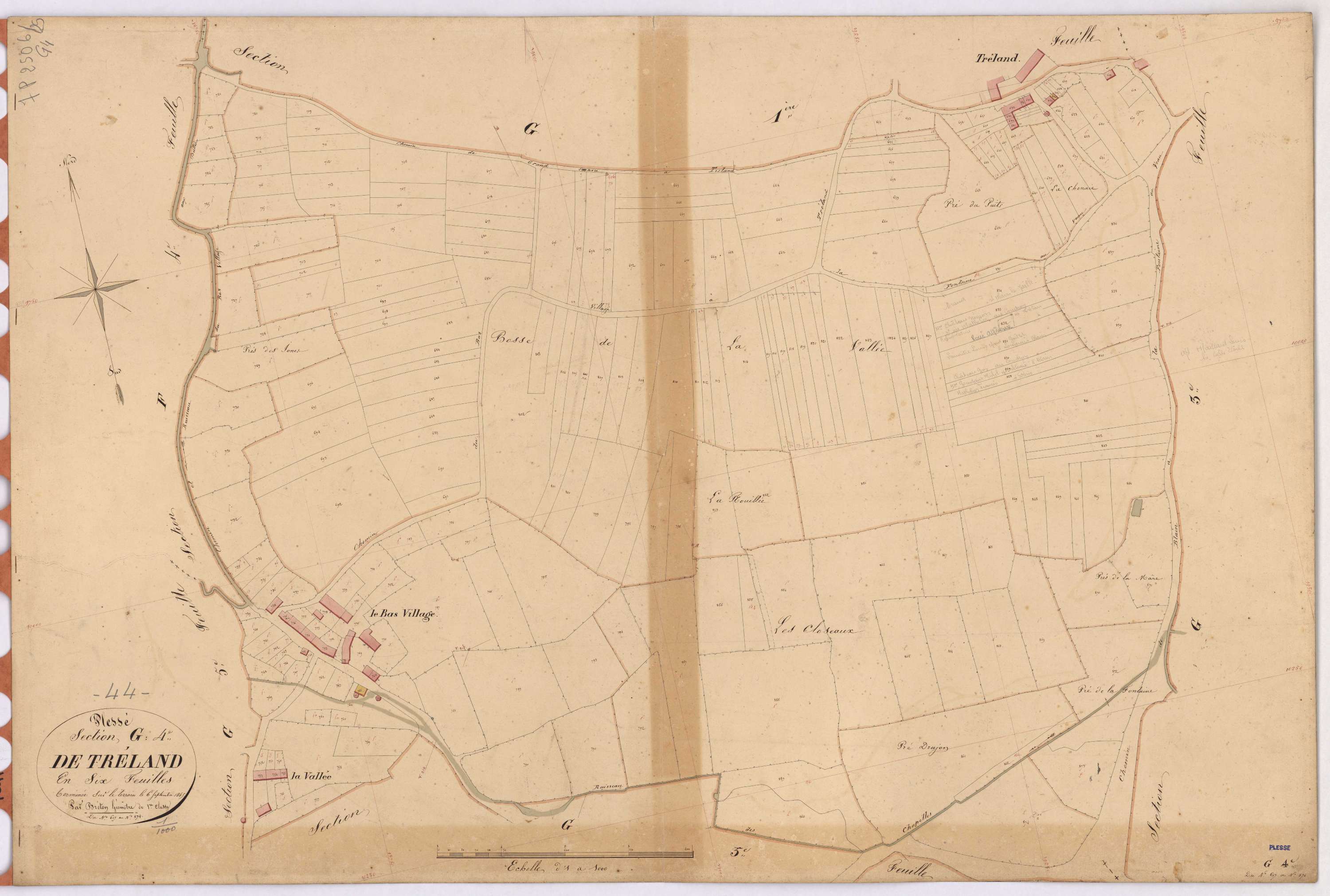 Plessé - Section G4 Tréland (section de) ; 617-874
